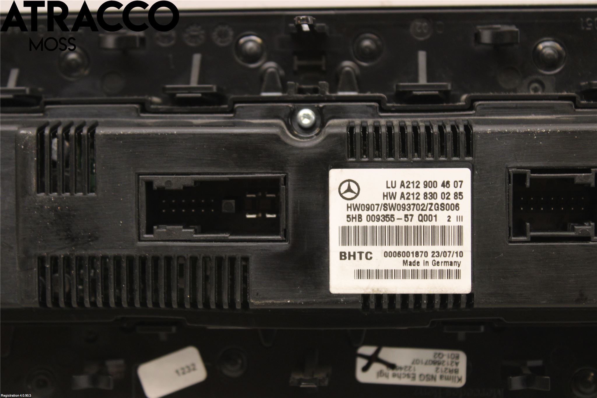 Mercedes-Benz MB E-KLASS (W212) 09-16 Varme Ac Betjening-Display