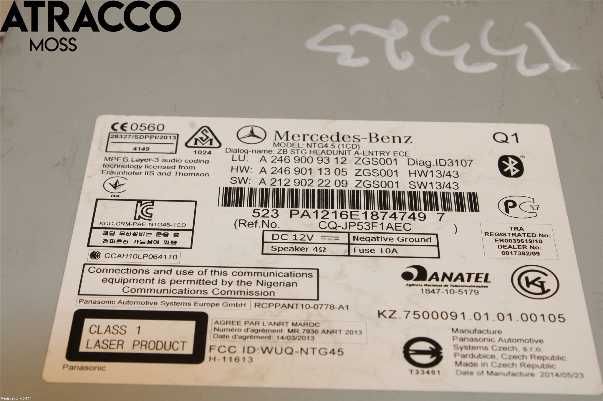 Mercedes-Benz MB A-KLASS (W176) 13-18 Stereo Radio