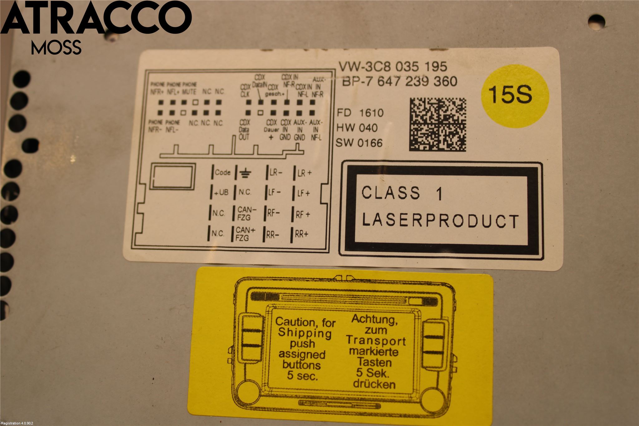 Volkswagen VW GOLF VI 09-13 Stereo Radio Med Cd