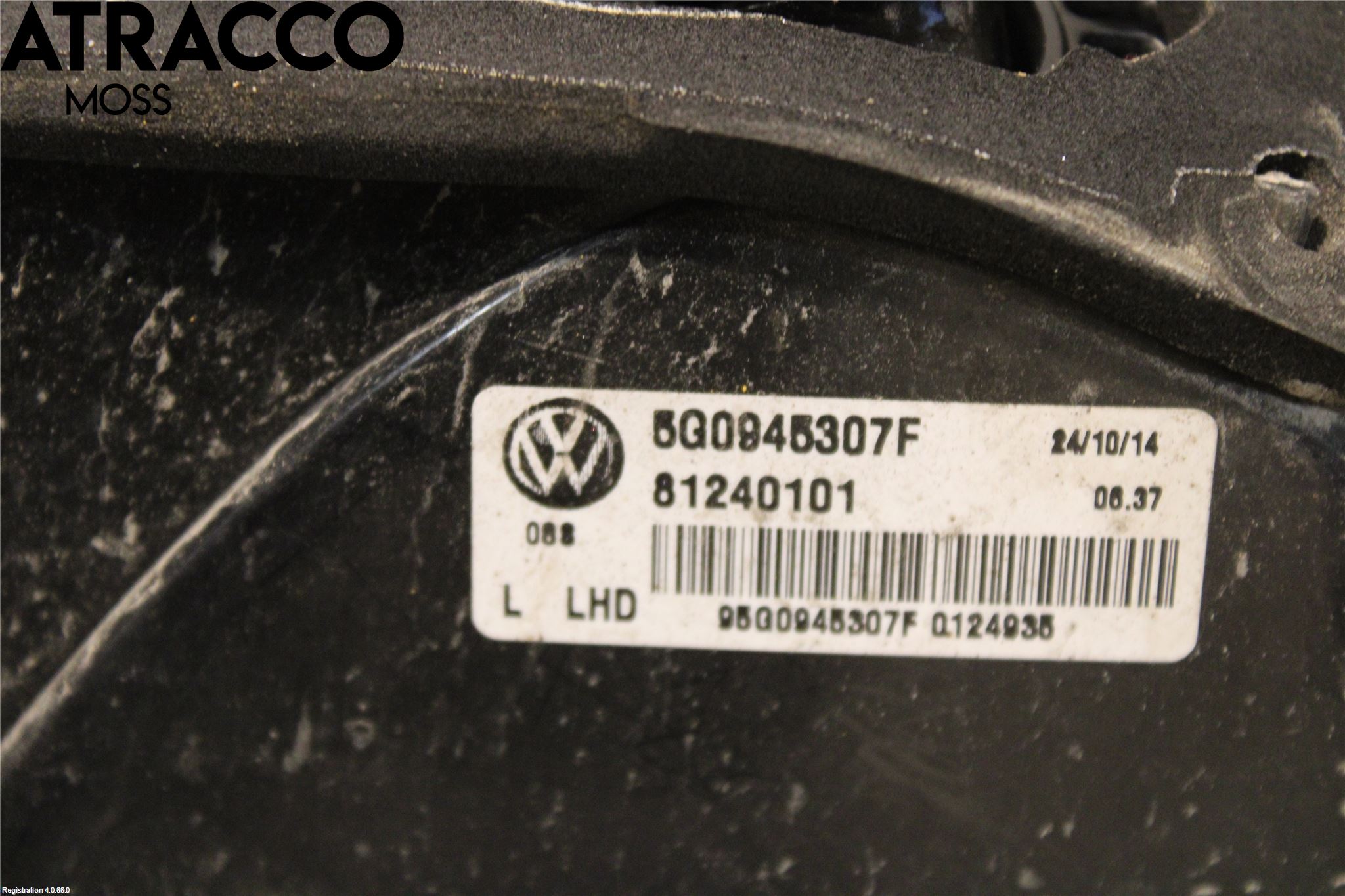 Volkswagen VW GOLF / E-GOLF VII 13-20 Baklykt Venstre  På Luke(Indre