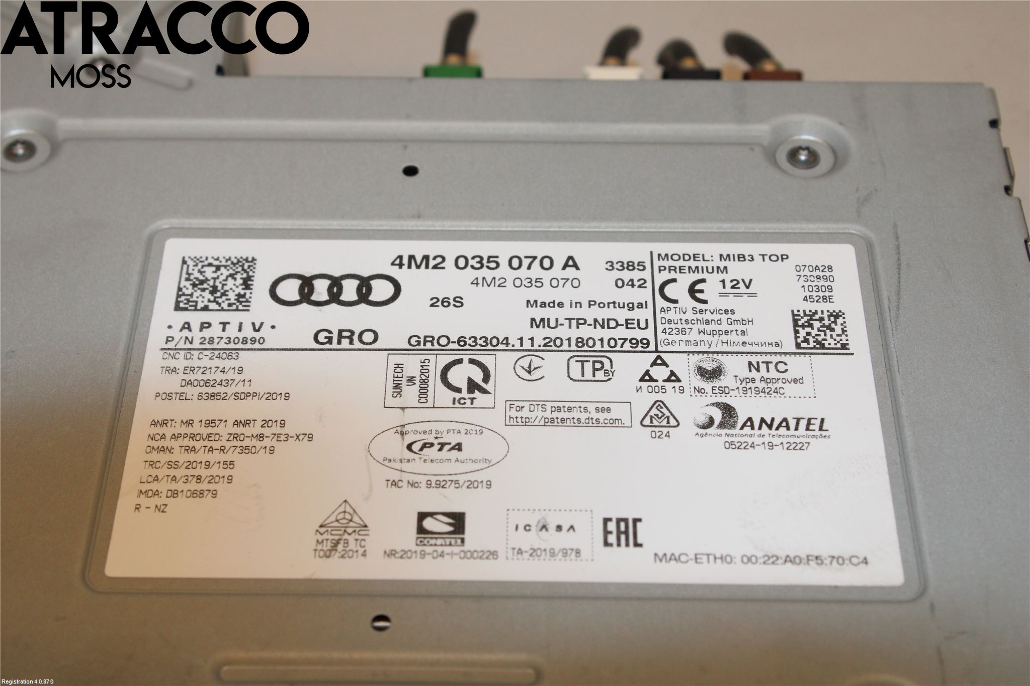 Audi E-TRON, S GE 19- Stereo Radio Øvrig