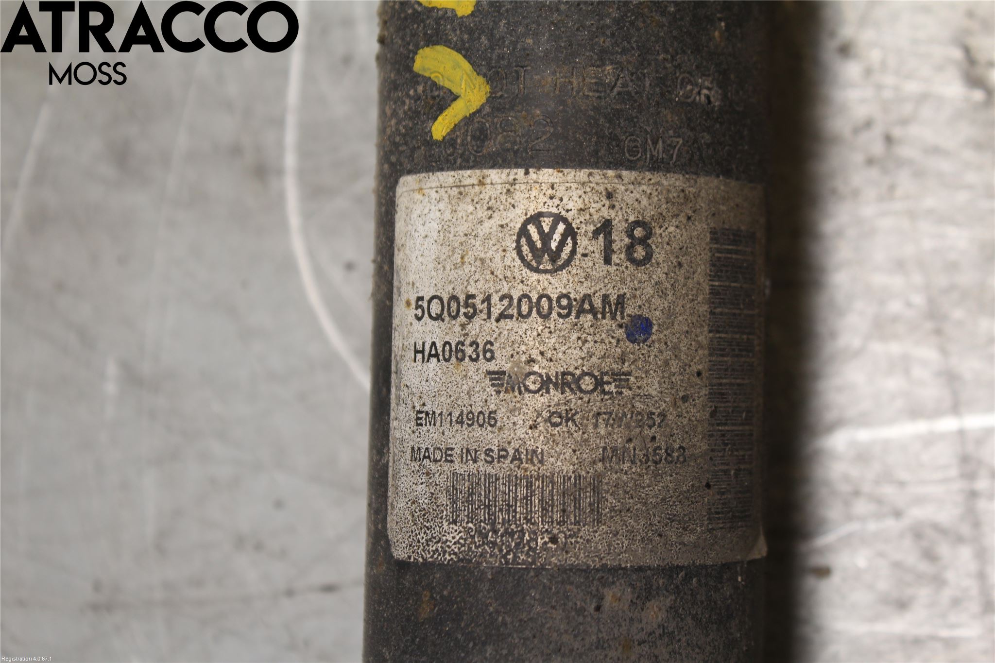 Volkswagen VW GOLF / E-GOLF VII 13-20 Støtdemper Bak