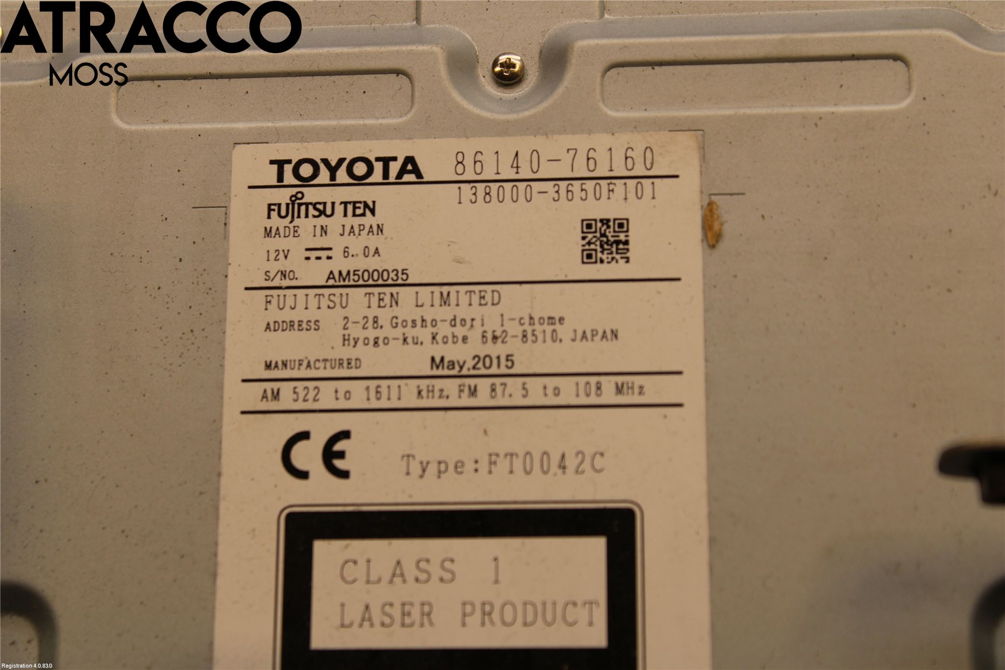 Lexus CT 200h Stereo Radio Med Cd