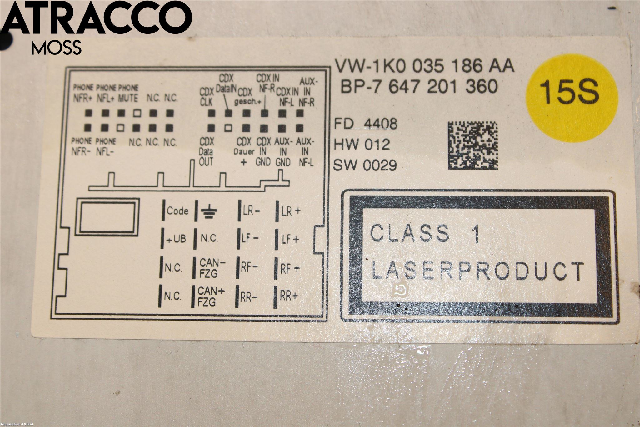 Volkswagen VW SCIROCCO 09-17 Stereo Radio Med Cd