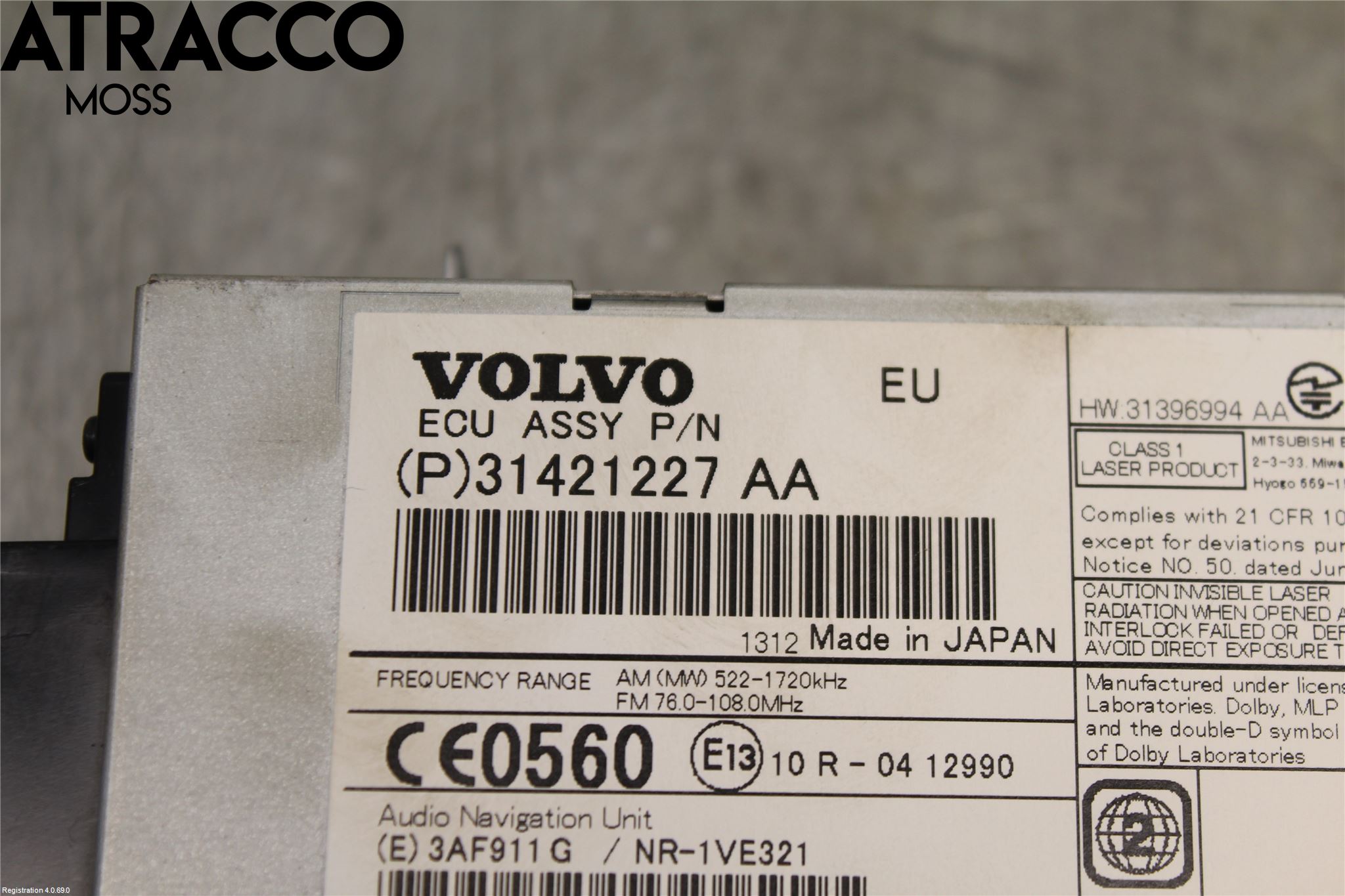 Volvo V60 14-18 Stereo Radio Med Cd