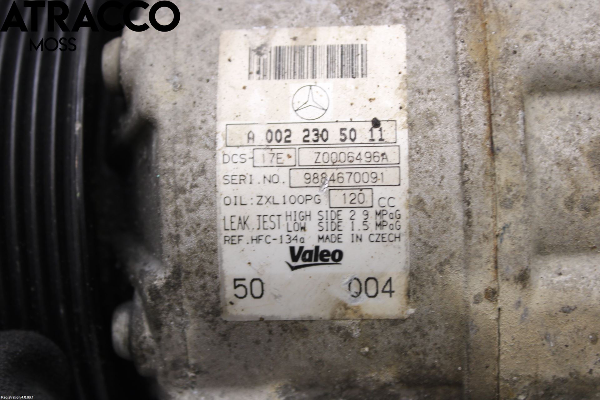 Mercedes-Benz MB C-KLASS (W204) 07-15 Varme Ac Kompressor