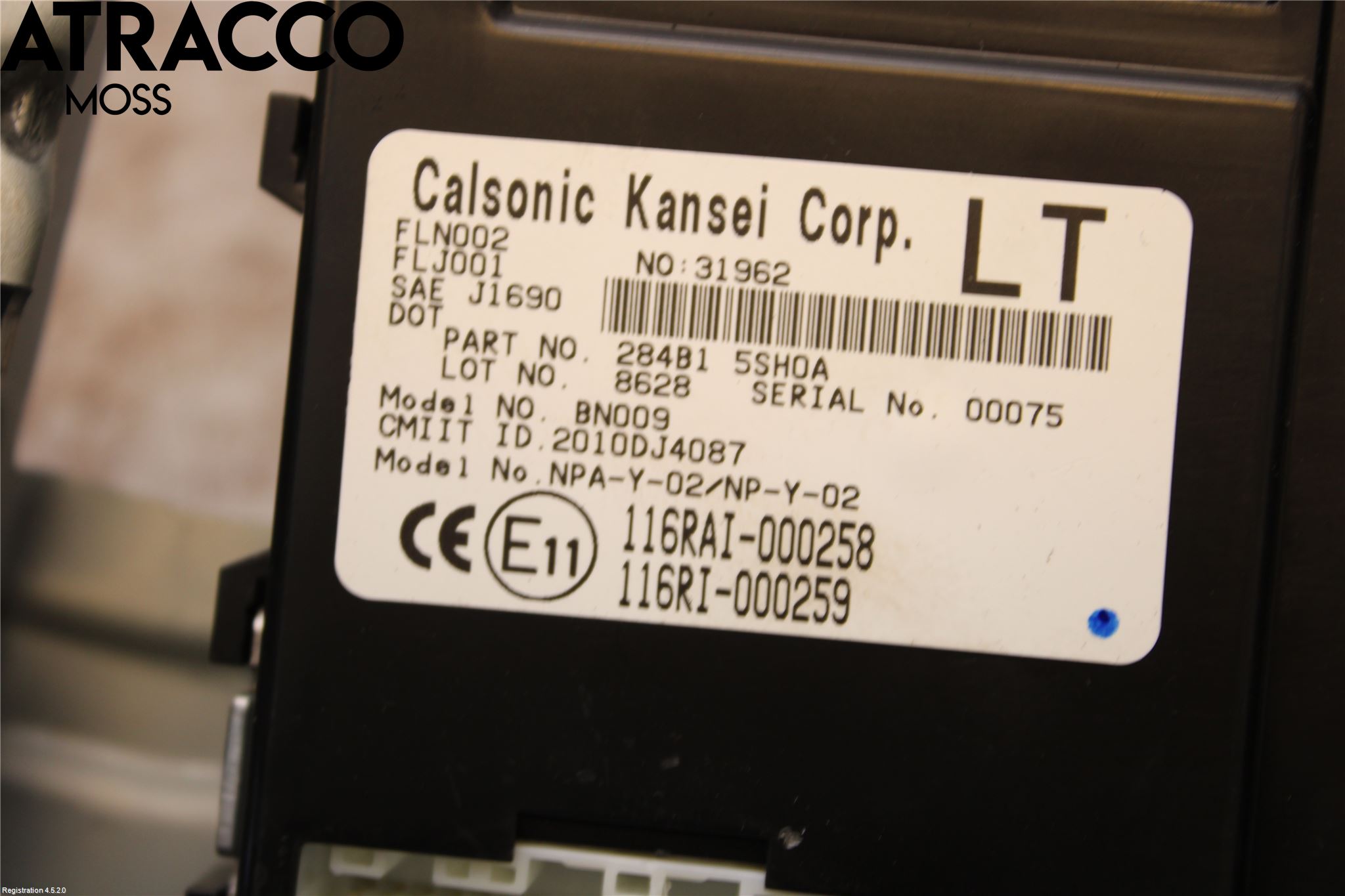 Nissan LEAF 18- Styreenhet Parkering