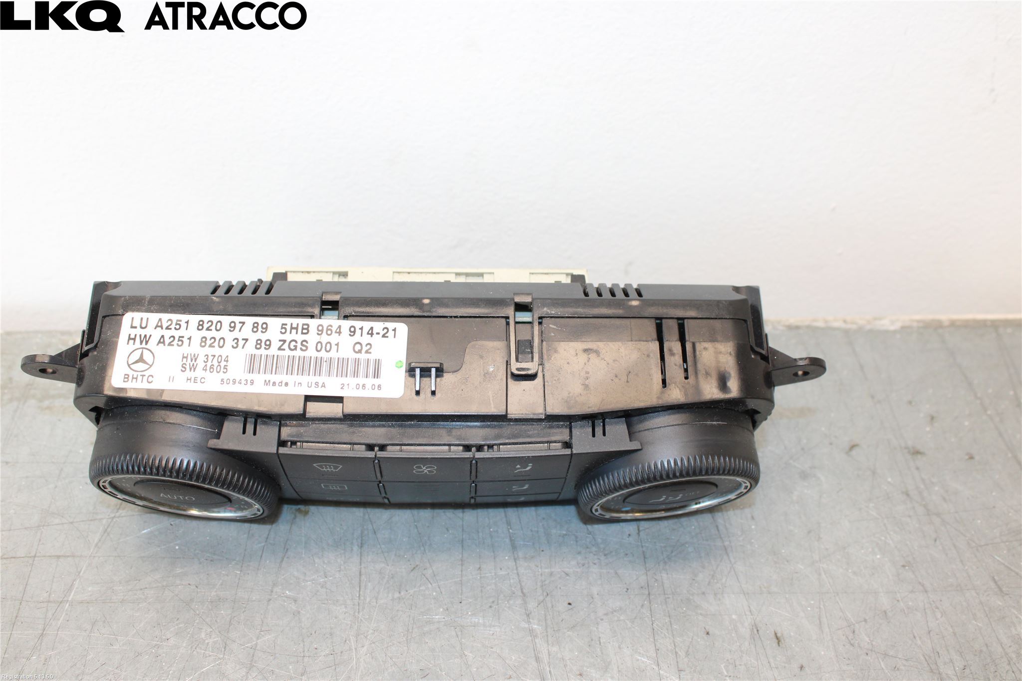 Mercedes-Benz MB GL-KLASS (X164) 06-12 Styreenhet Kupevarme