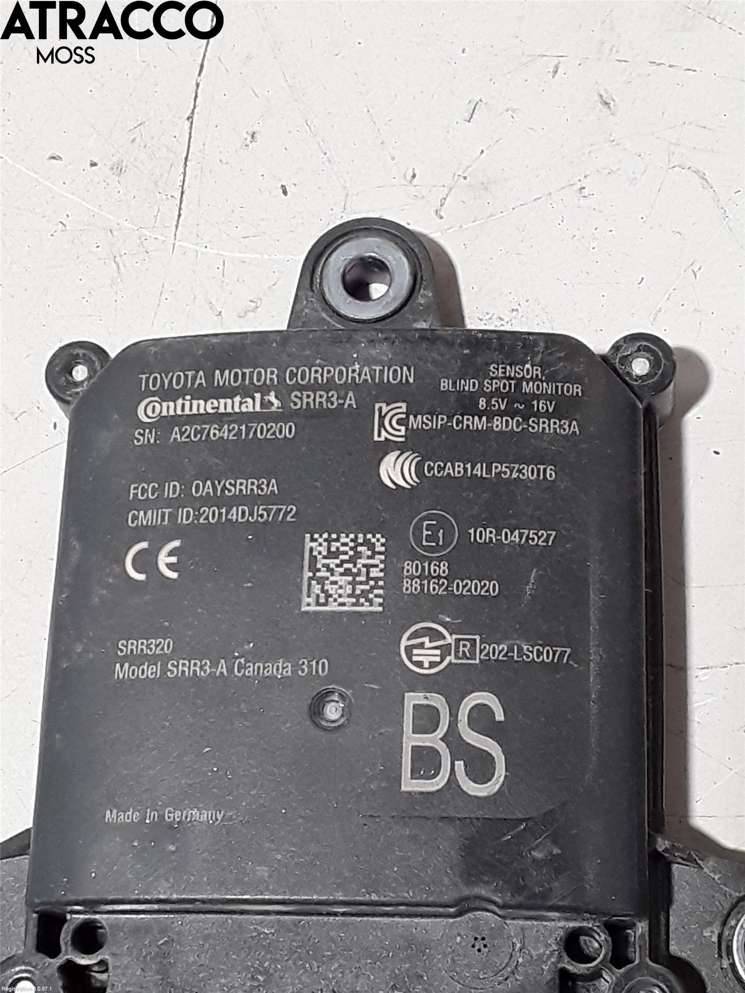 Toyota COROLLA 19- Sensor Kollisjonsbeskyttelse