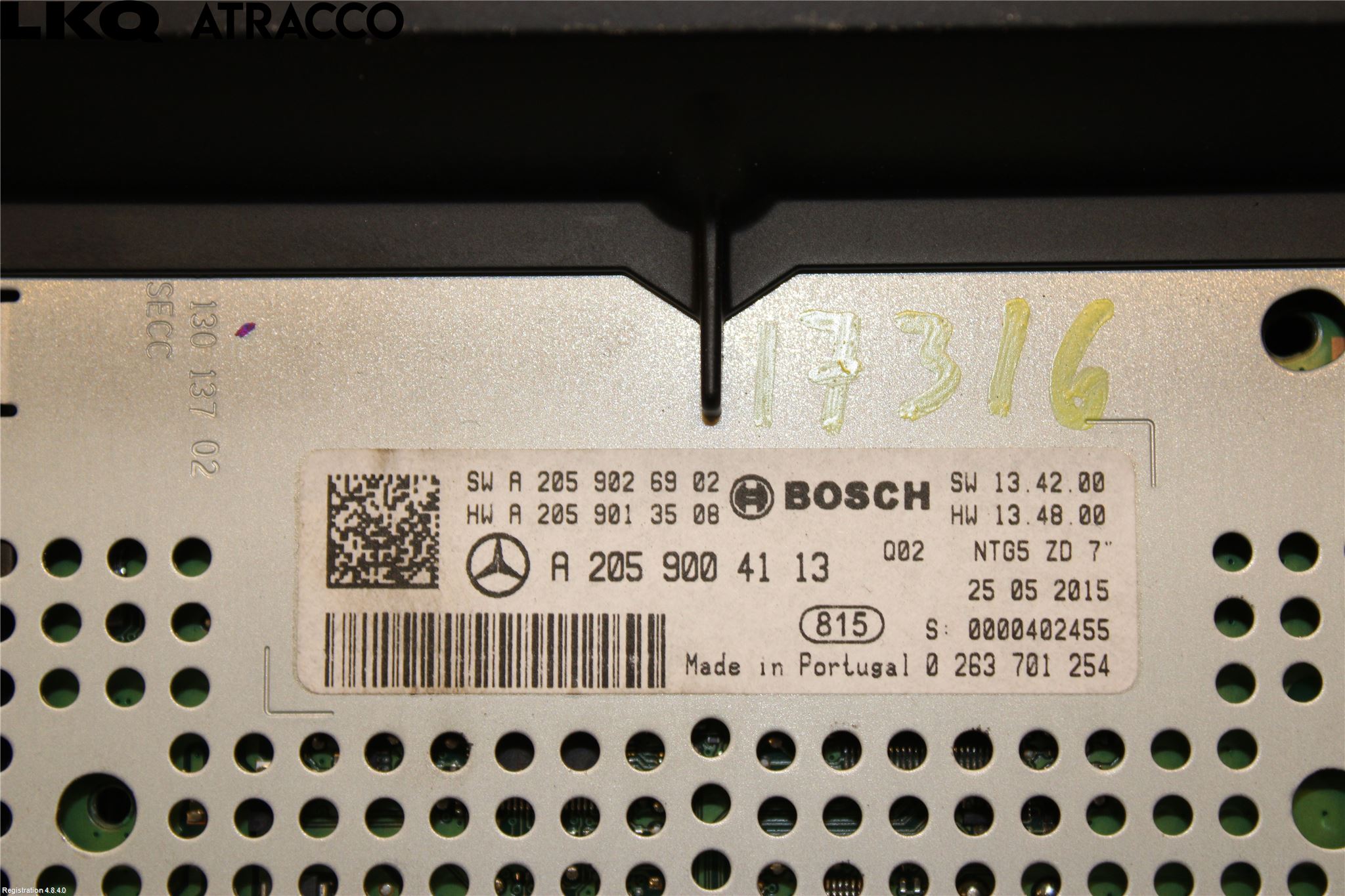 Mercedes-Benz MB C-KLASS (W205) 14-21 Multifunktionsdisplay