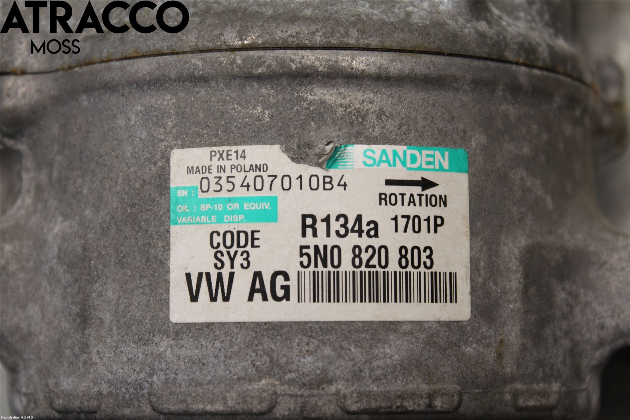 Audi A3/S3 05-13 Varme Ac Kompressor