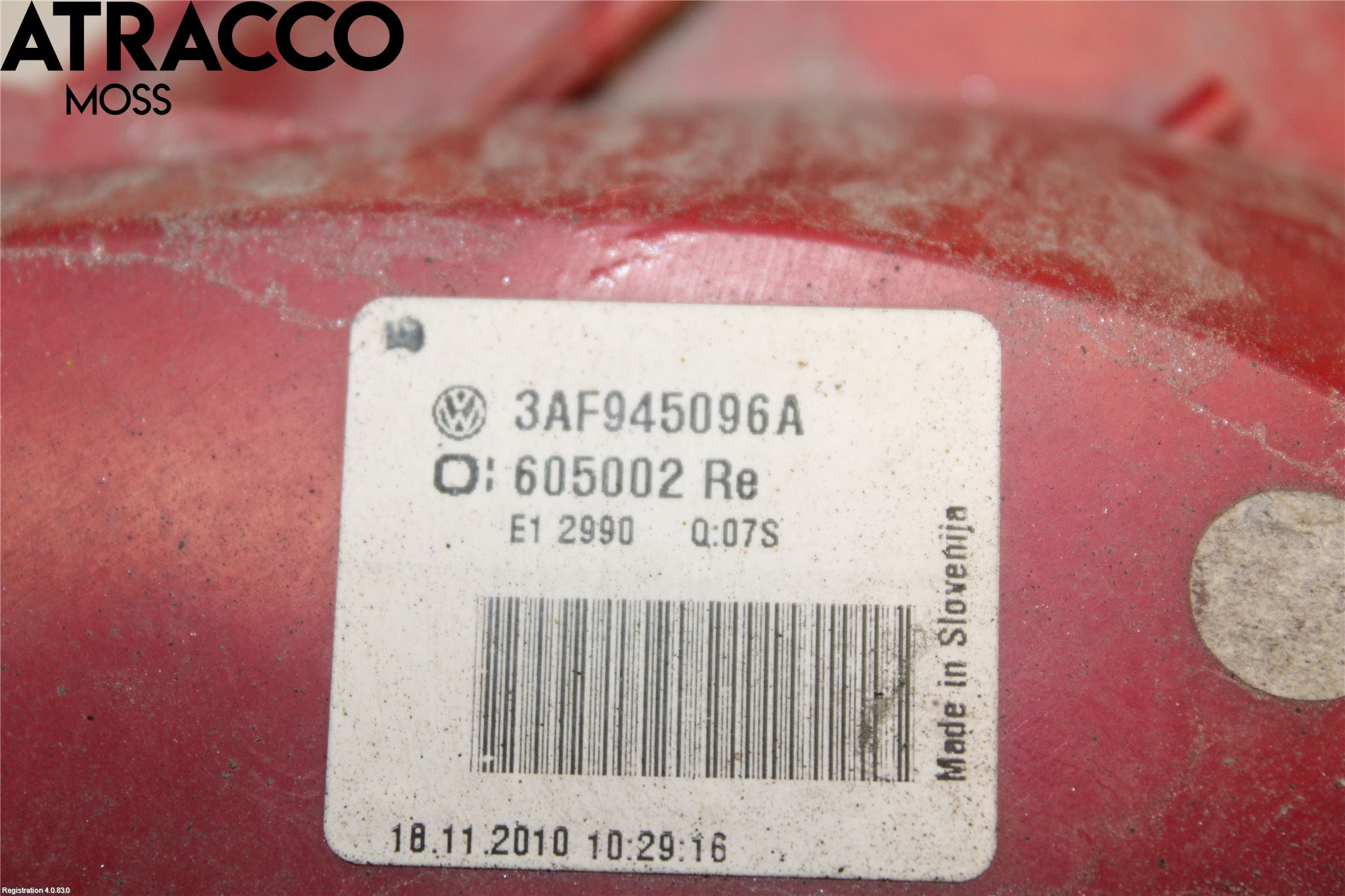 Volkswagen VW PASSAT 11-14 Baklykt Høyre