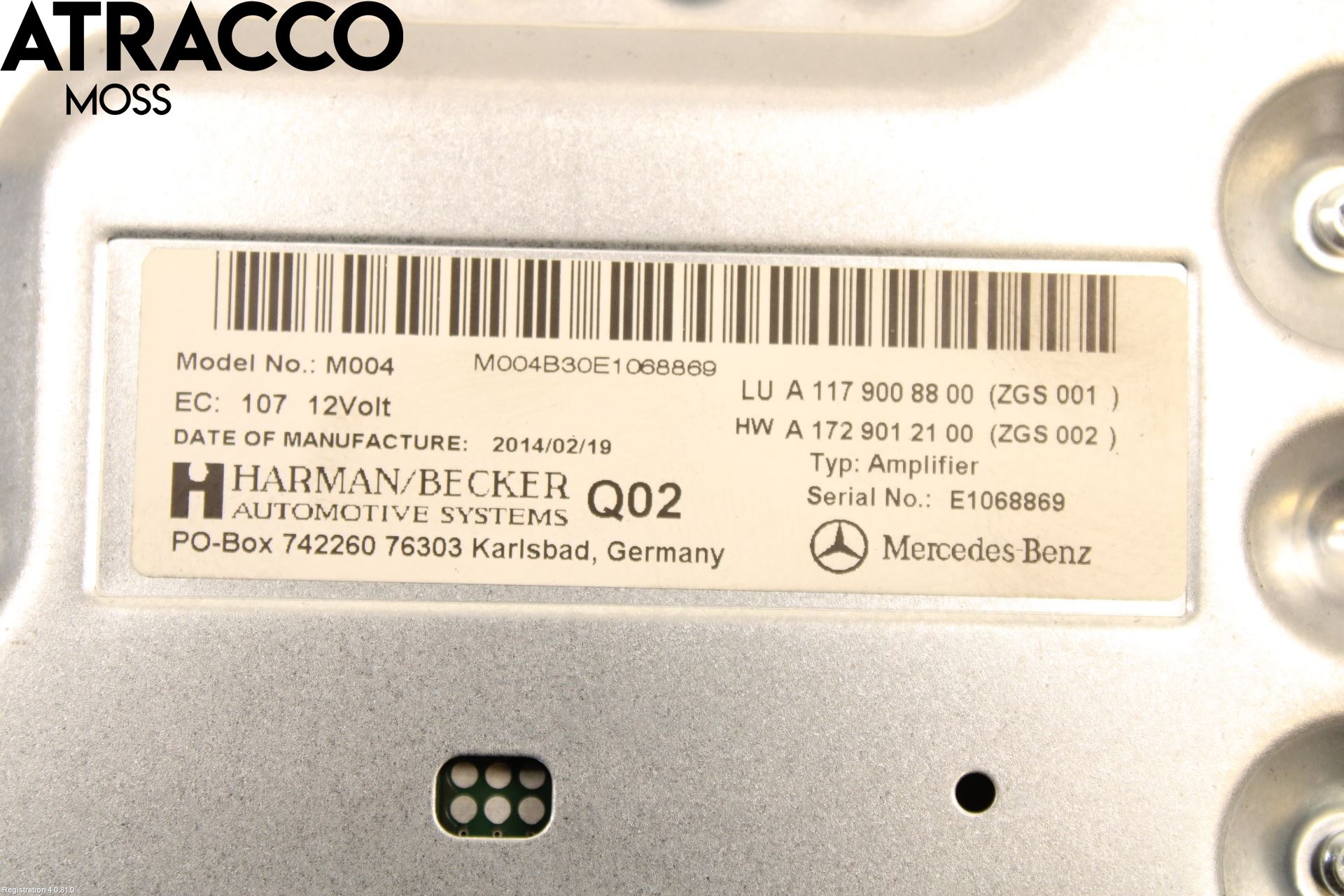 Mercedes-Benz MB A-KLASS (W176) 13-18 Stereo Forsterker