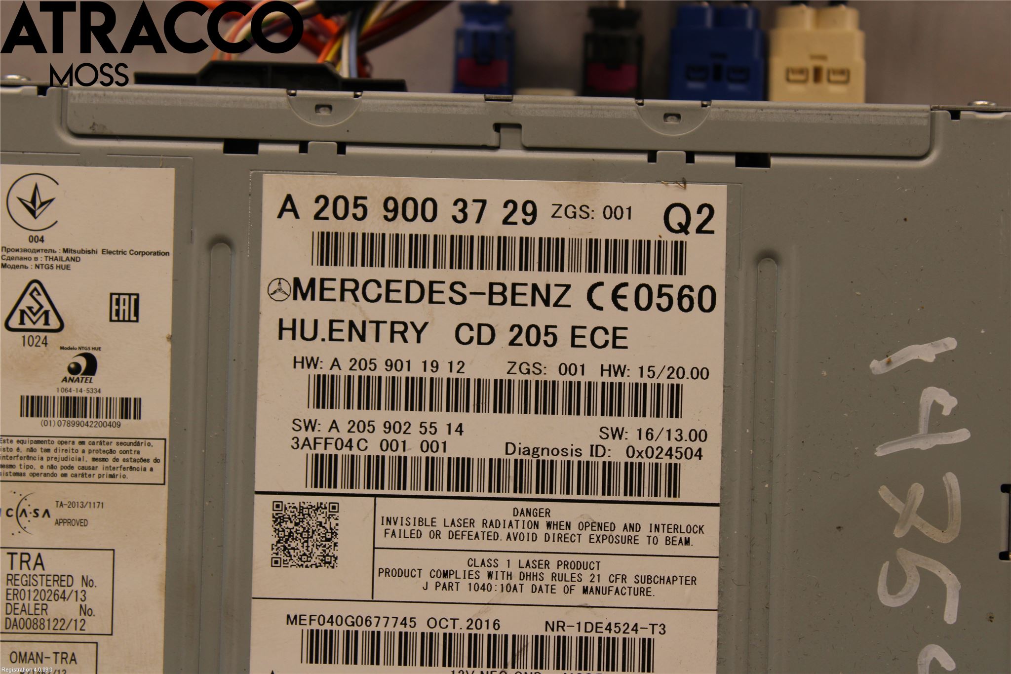 Mercedes-Benz MB C-KLASS (W205) 14-21 Stereo Radio Med Cd