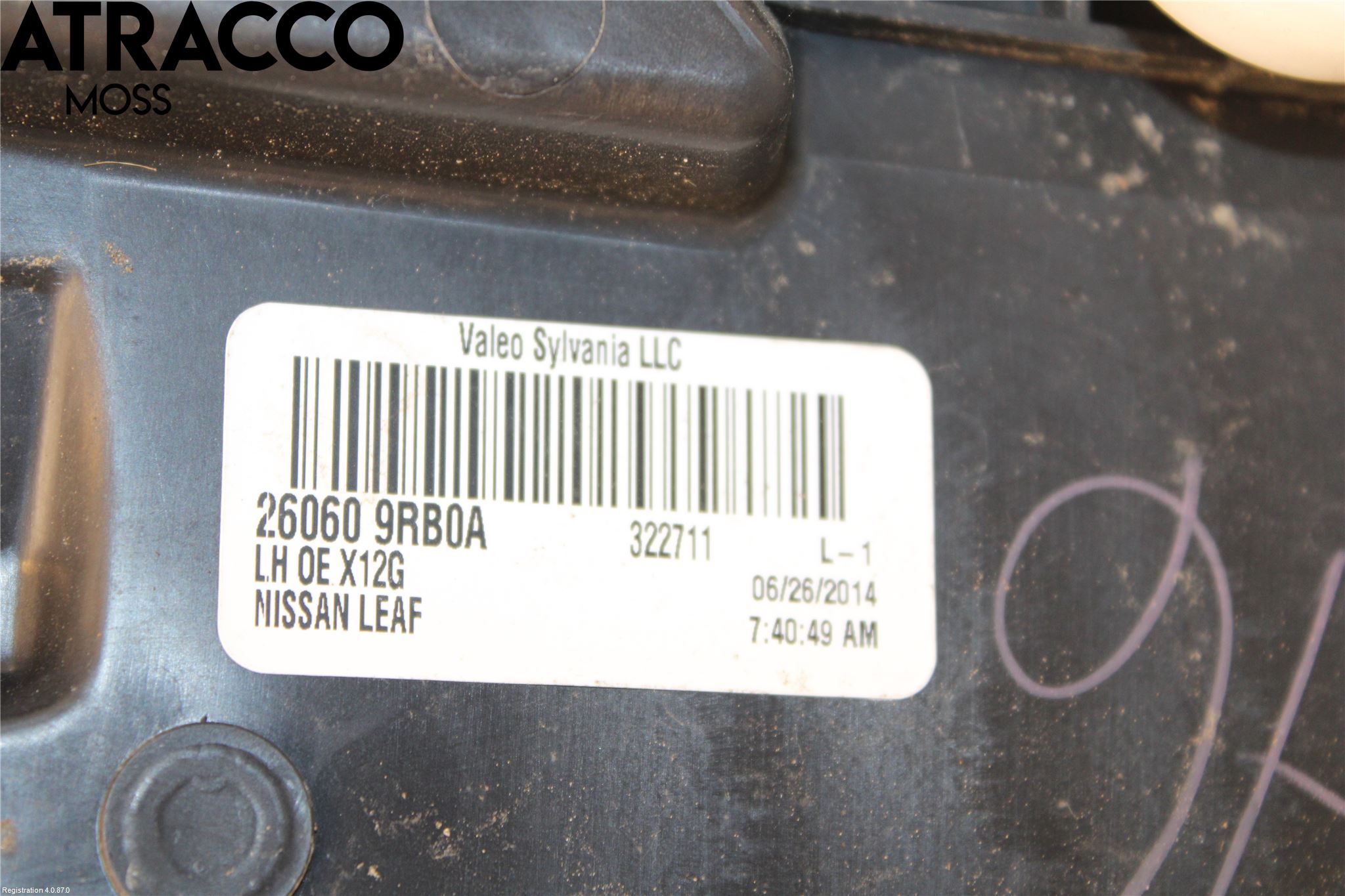 Nissan LEAF 11-17 Frontlykt Venstre