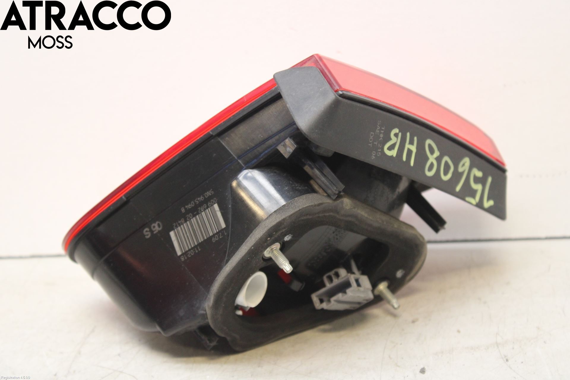 Volkswagen VW TIGUAN 07-16 Baklykt Høyre  På Luke(Indre)