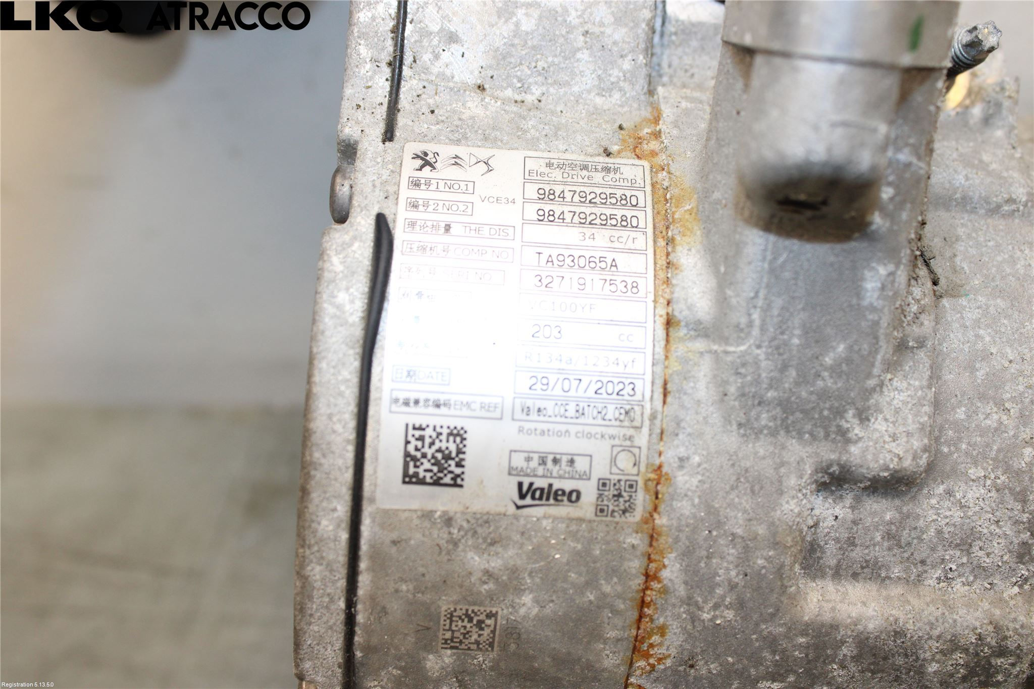 Peugeot 208/E-208 20- Varme Ac Kompressor