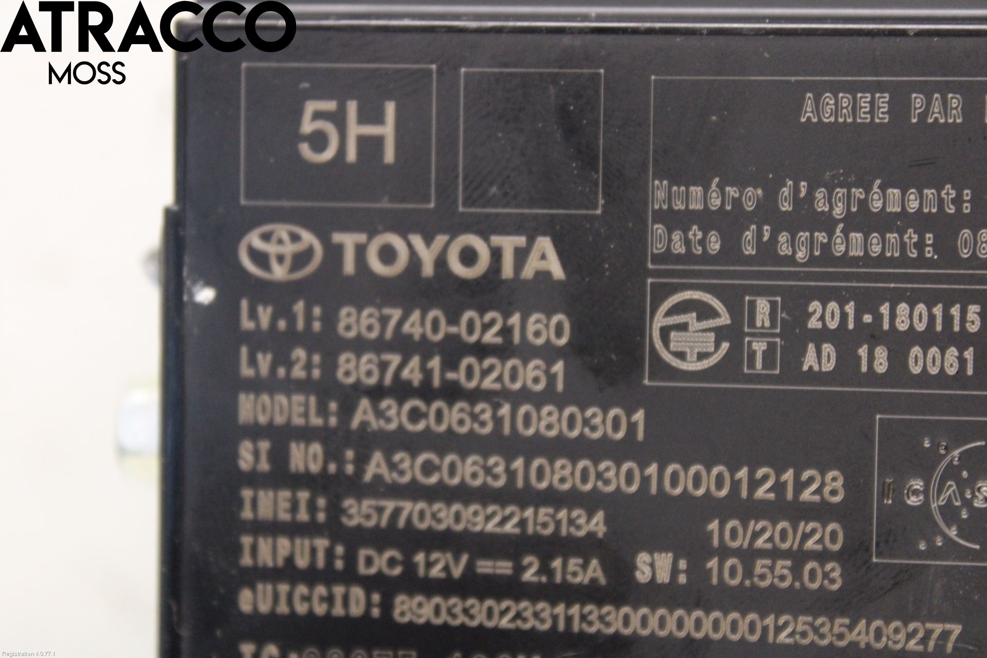 Toyota COROLLA 19- Styreenhet Øvrig