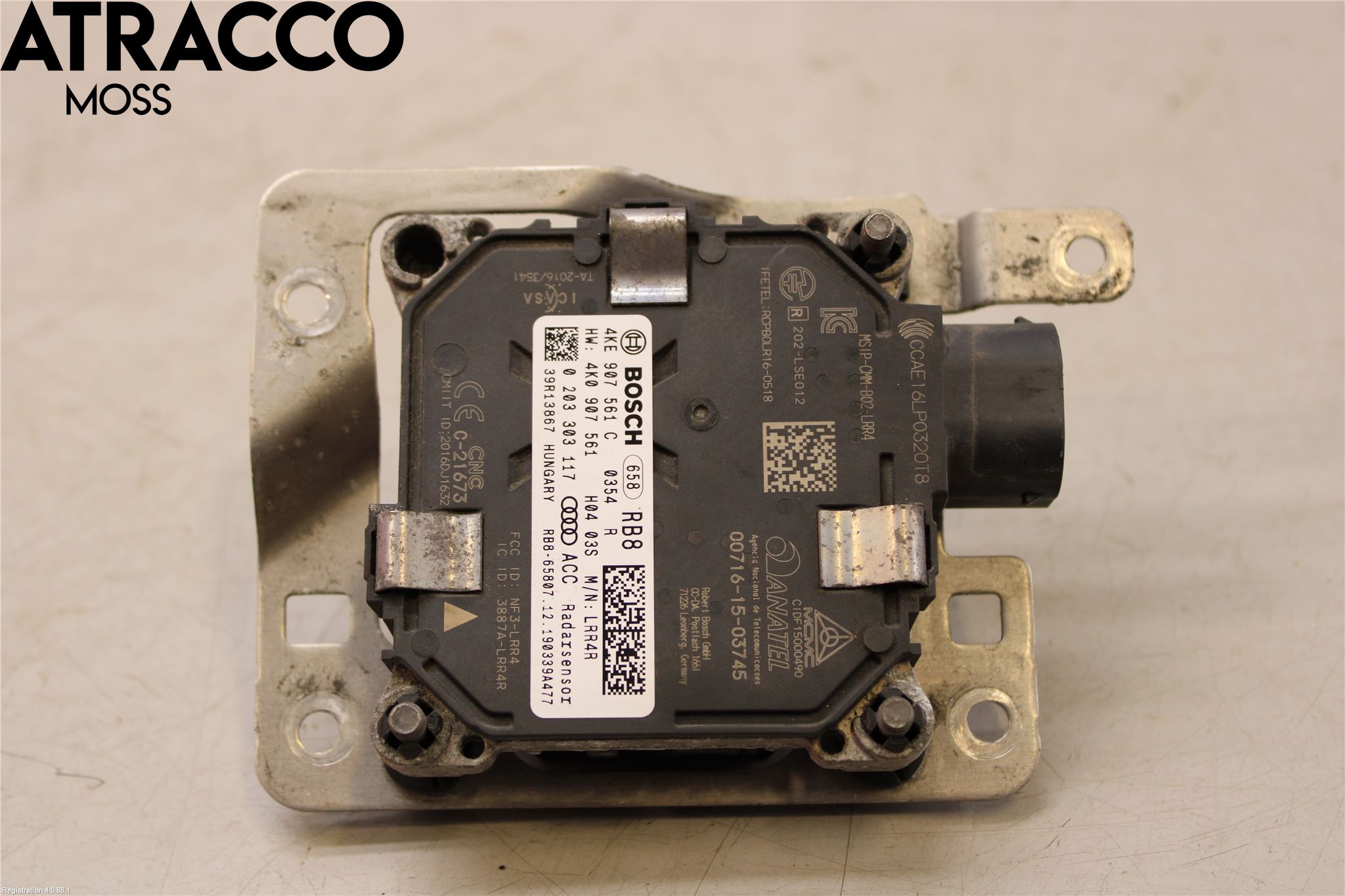 Audi E-TRON, S GE 19- Sensor Fartsbegrensning