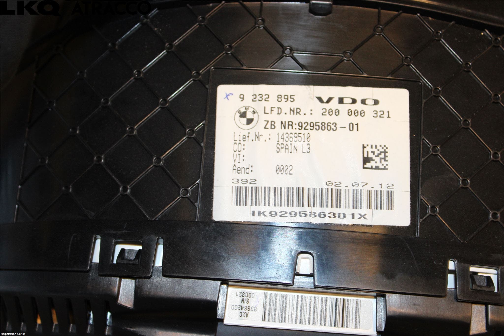 BMW 3 F30/F31/F80 12-19 Instr Kombinert