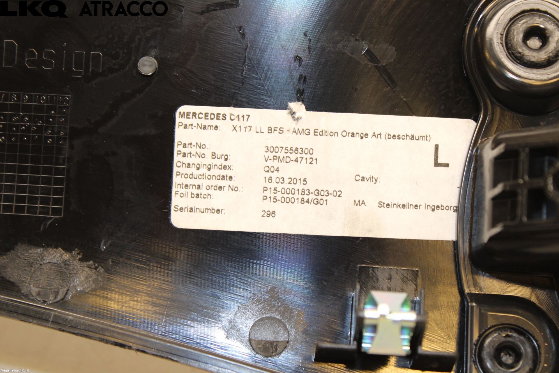 Mercedes-Benz MB CLA-KLASS (C117/X117) 13-19 Innr Dashbord Sparkeplate