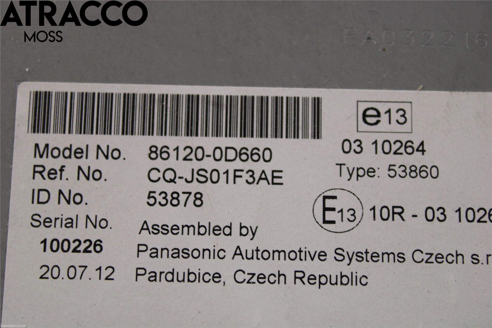 Toyota YARIS XP130 12-14 Stereo Radio Med Cd