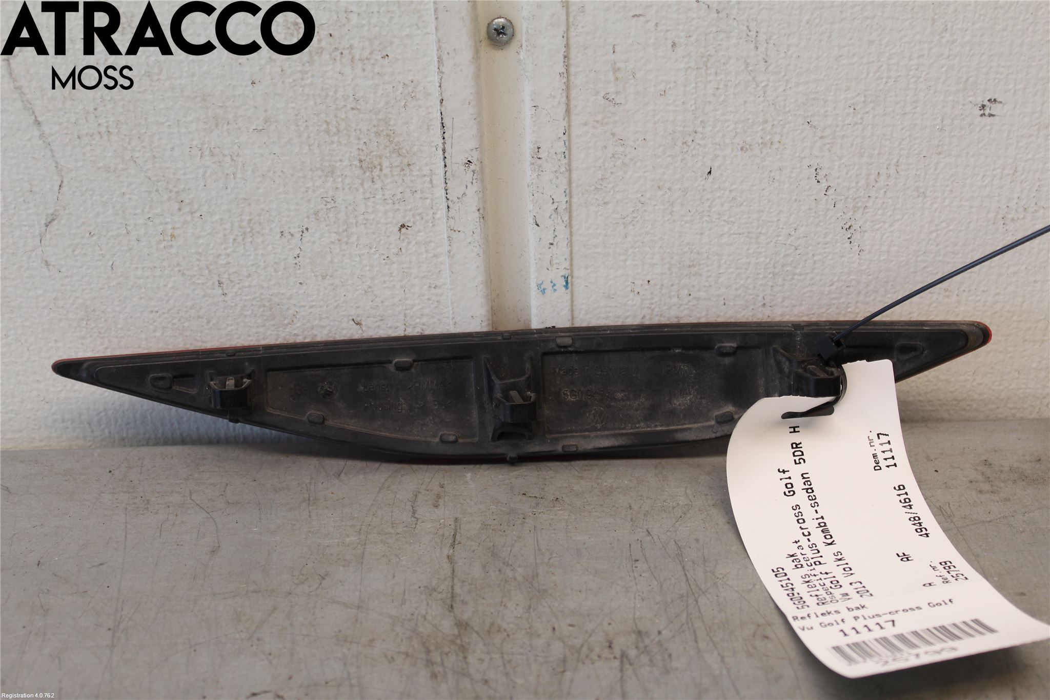 Volkswagen VW GOLF / E-GOLF VII 13-20 Refleks Bak