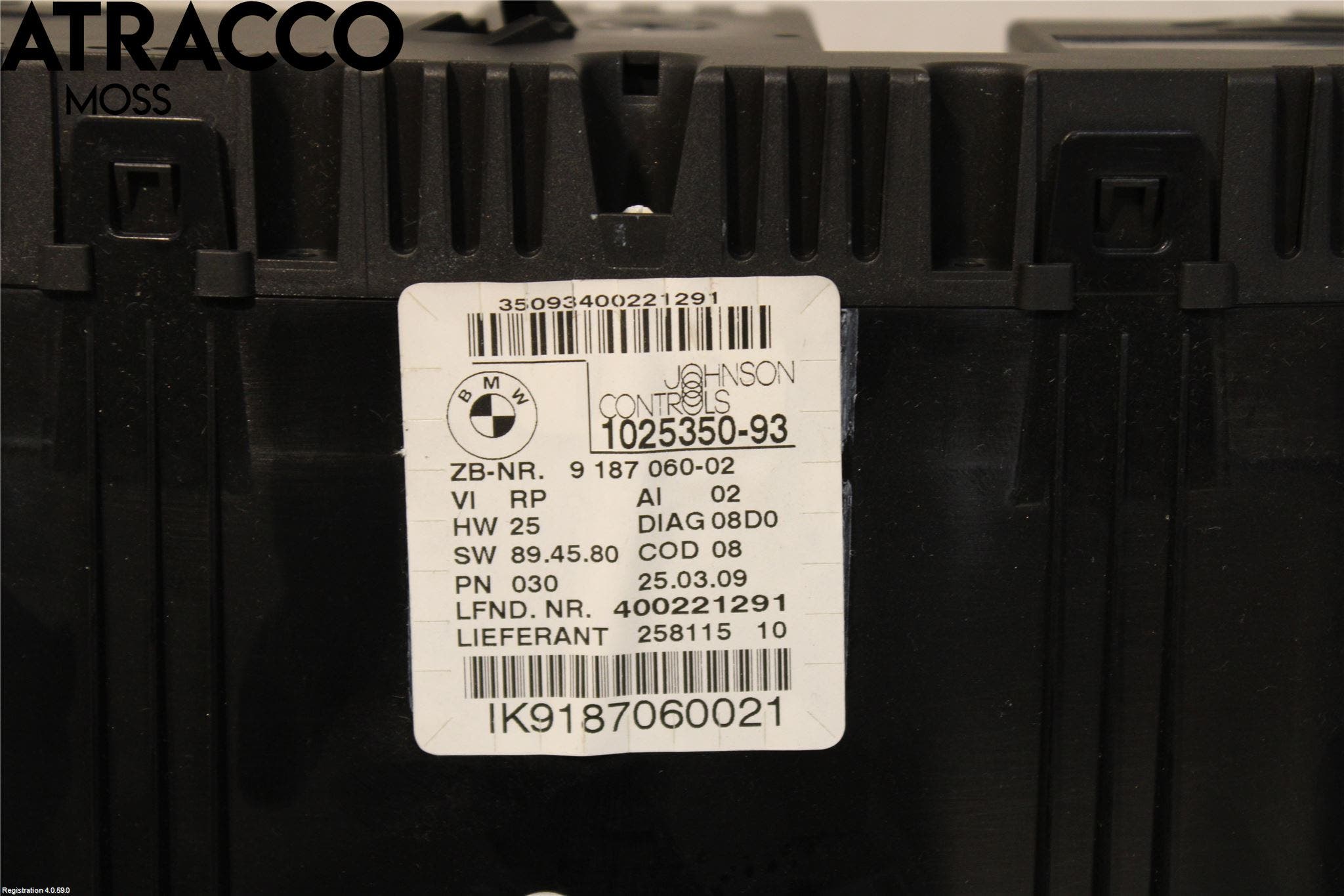 BMW 3 E90/91 SED/TOU 05-12 Instr Kombinert