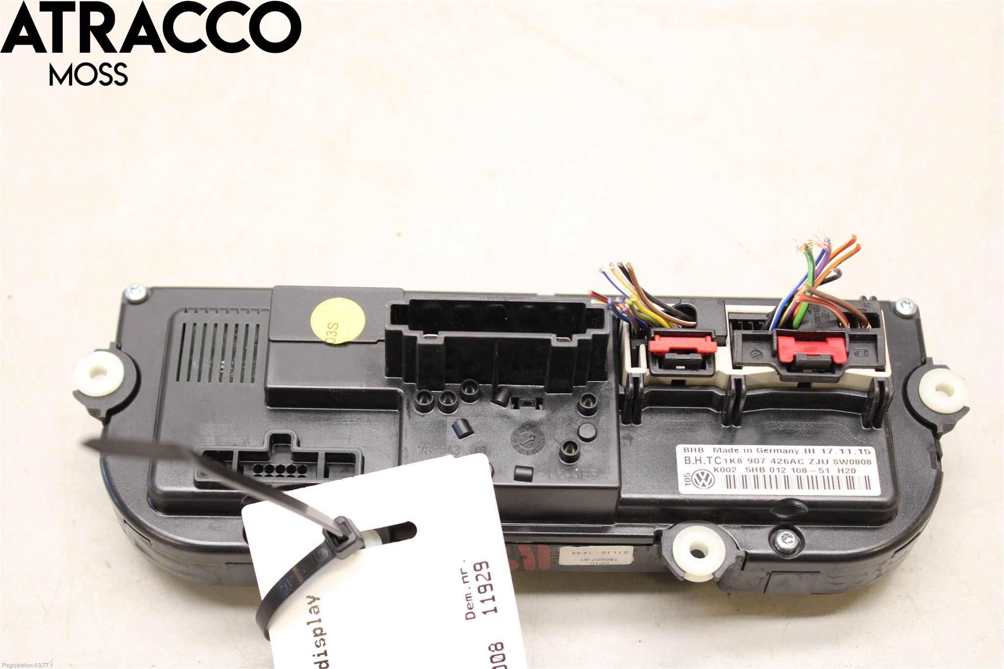 Volkswagen VW CADDY 16-20 Varme Ac Betjening-Display