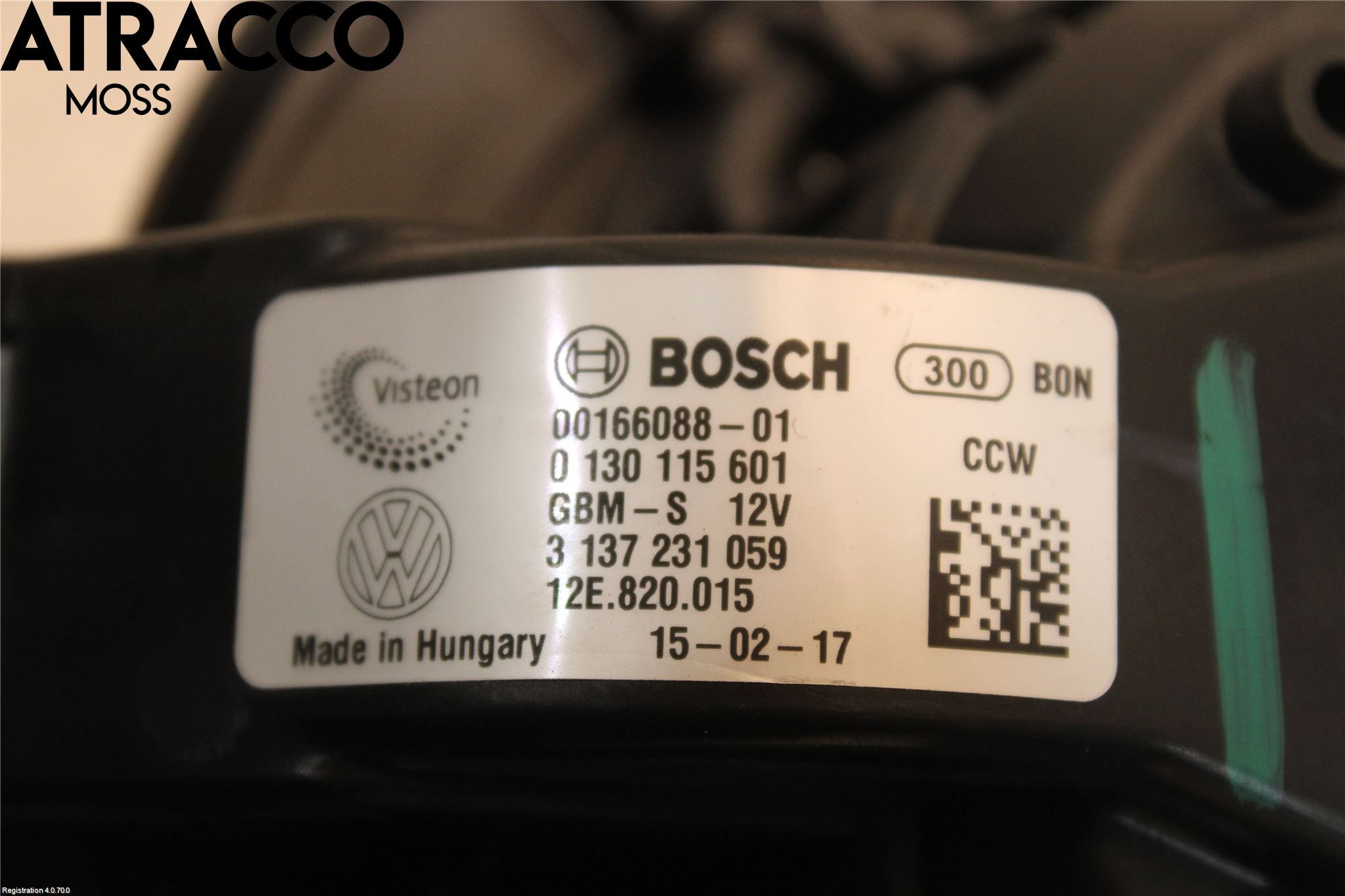 Volkswagen VW UP! / E-UP! Varme Ac Varmeapparatvifte