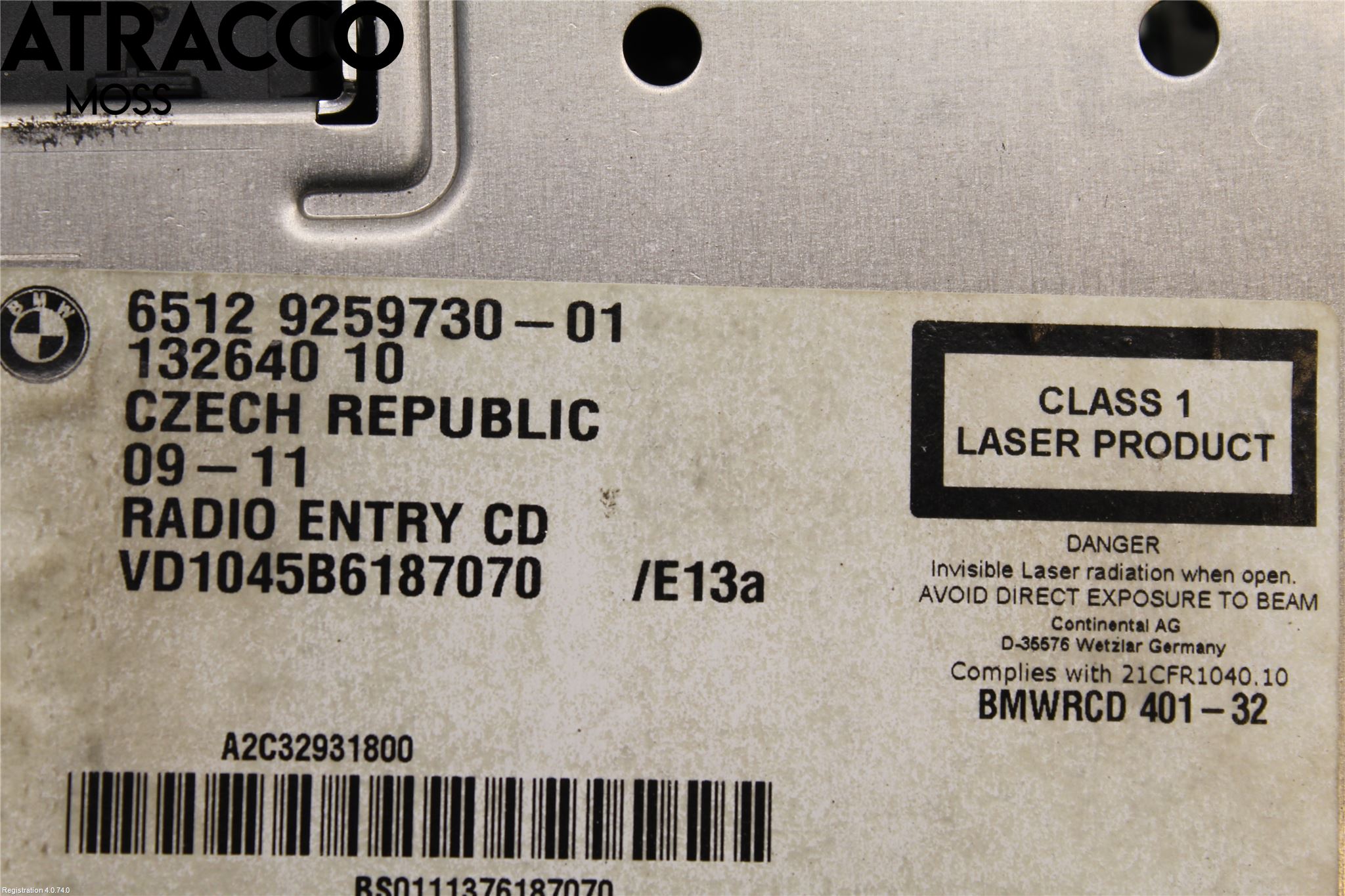 BMW 3 E90/91 SED/TOU 05-12 Stereo Radio Med Cd