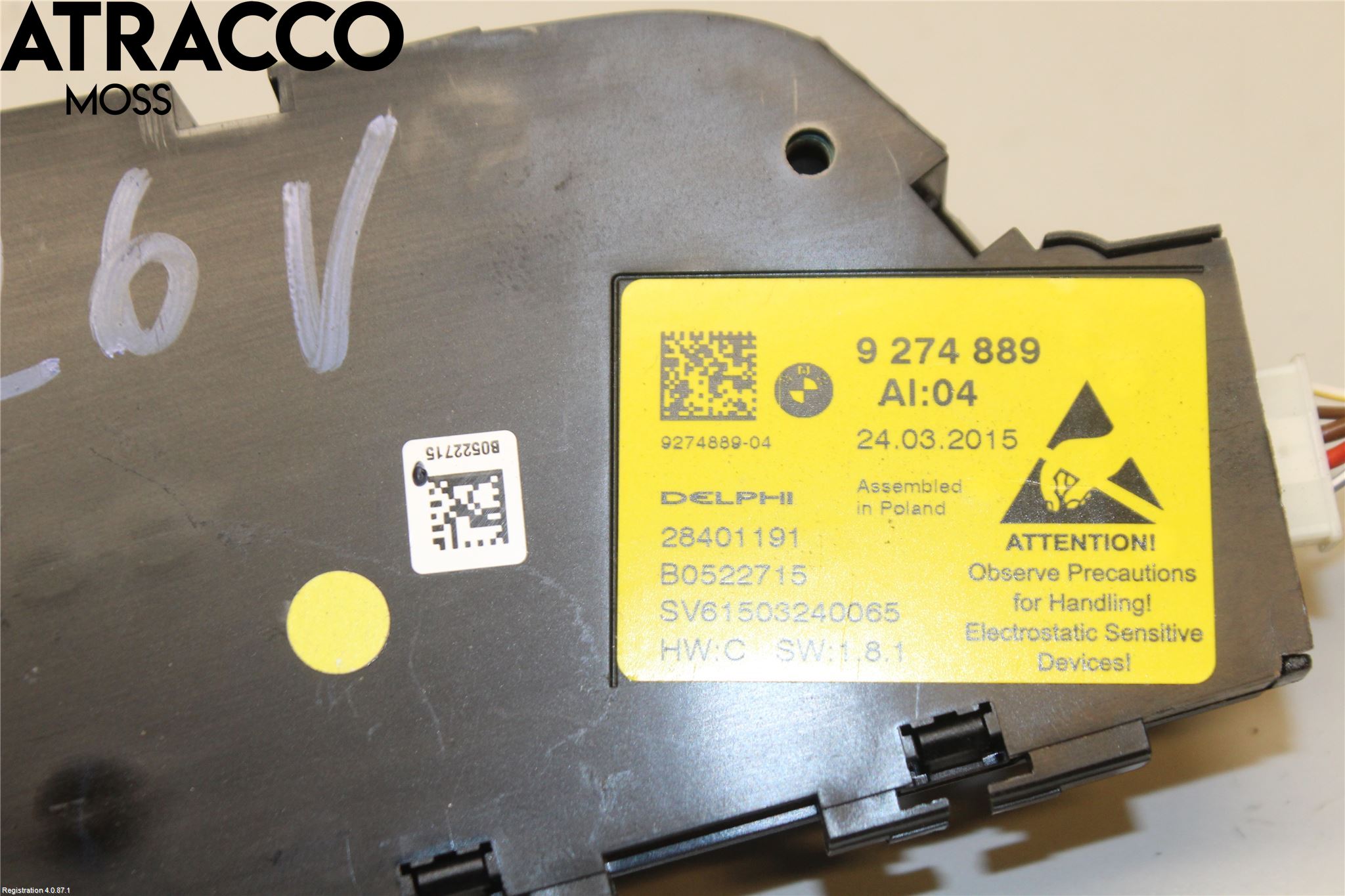 BMW 5 F10/F11/F18 09-17 Bryter Sete Regulering