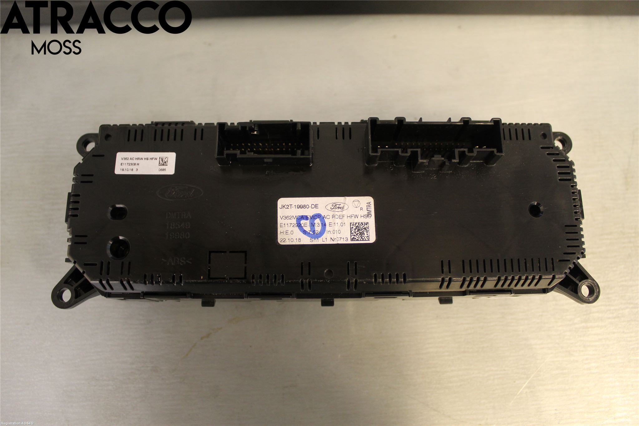 Ford TRANSIT/TOURNEO CUSTOM 13-24 Varme Ac Betjening-Display