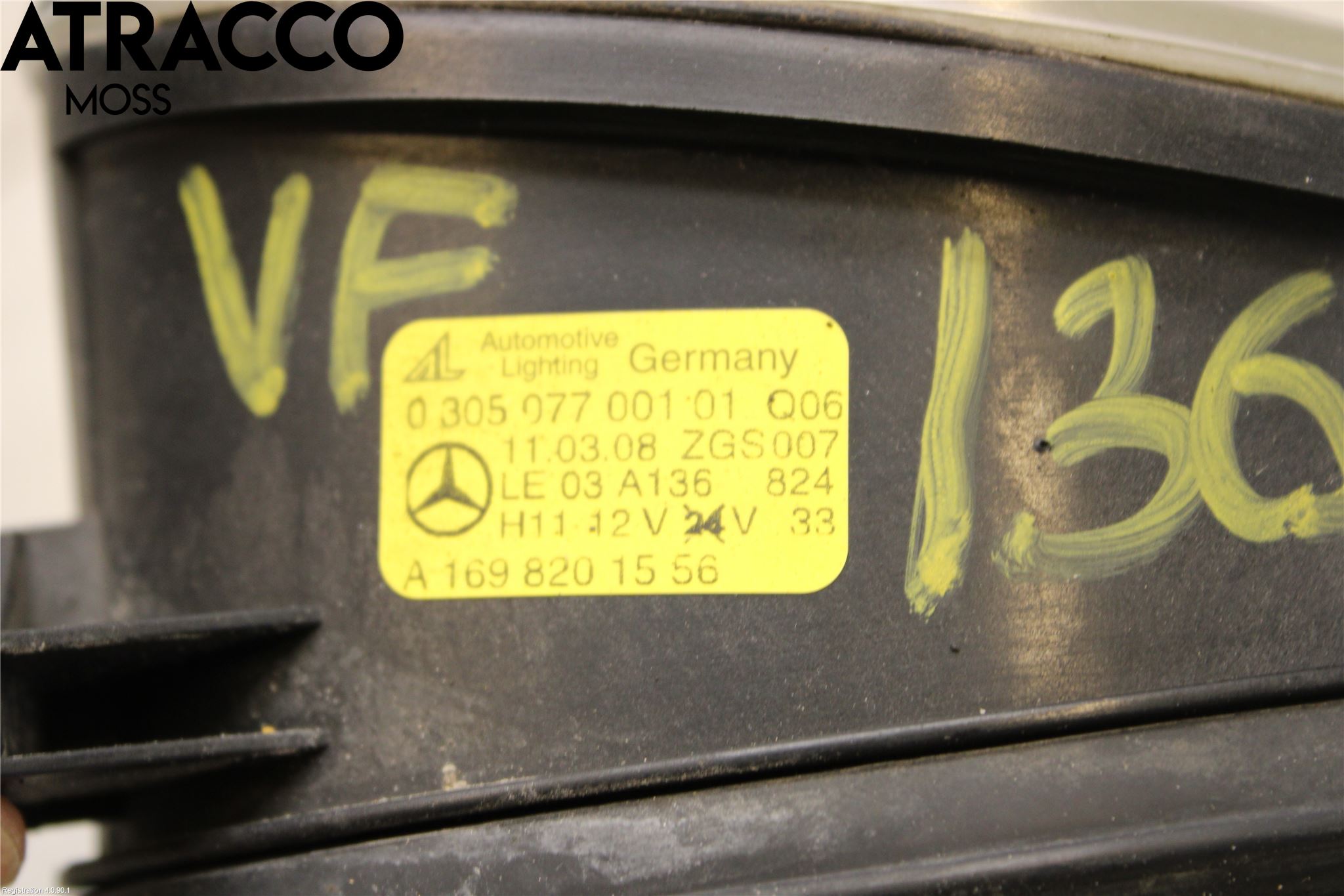 Mercedes-Benz MB C-KLASS (W204) 07-15 Frontlykt-Kurve-Tåkelys