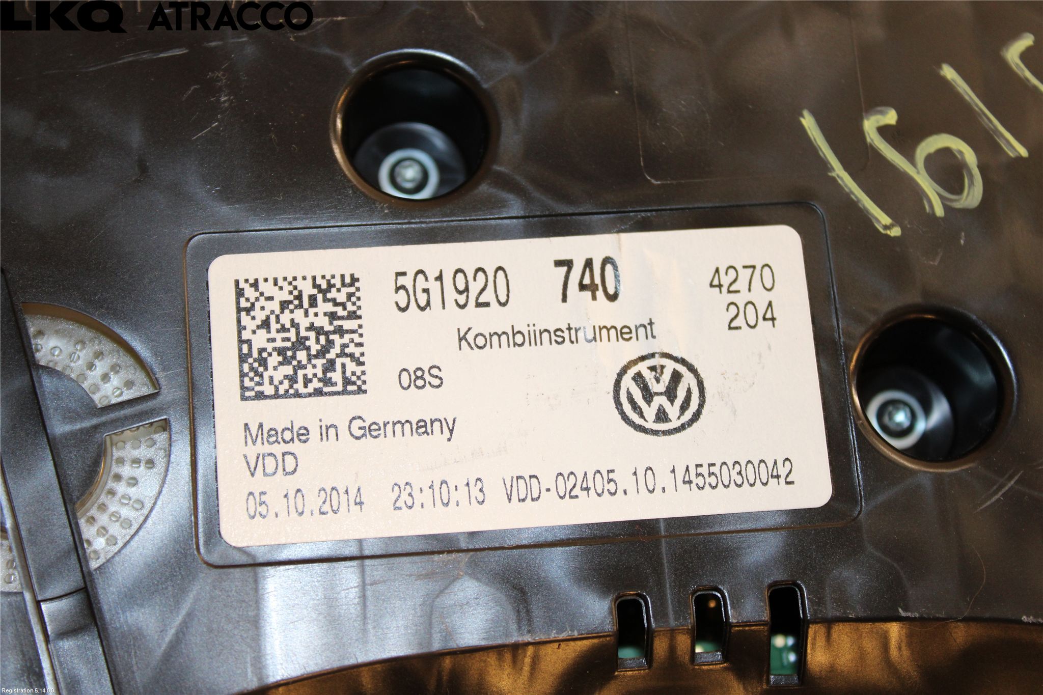 Volkswagen VW GOLF / E-GOLF VII 13-20 Instr Speedometer