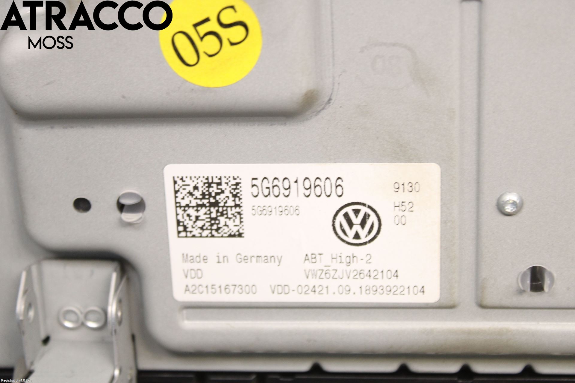 Volkswagen VW GOLF / E-GOLF VII 13-20 Multifunktionsdisplay