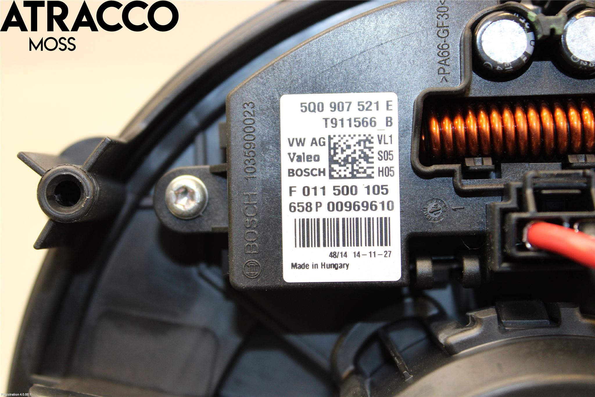 Volkswagen VW GOLF / E-GOLF VII 13-20 Varme Ac Varmeapparatvifte