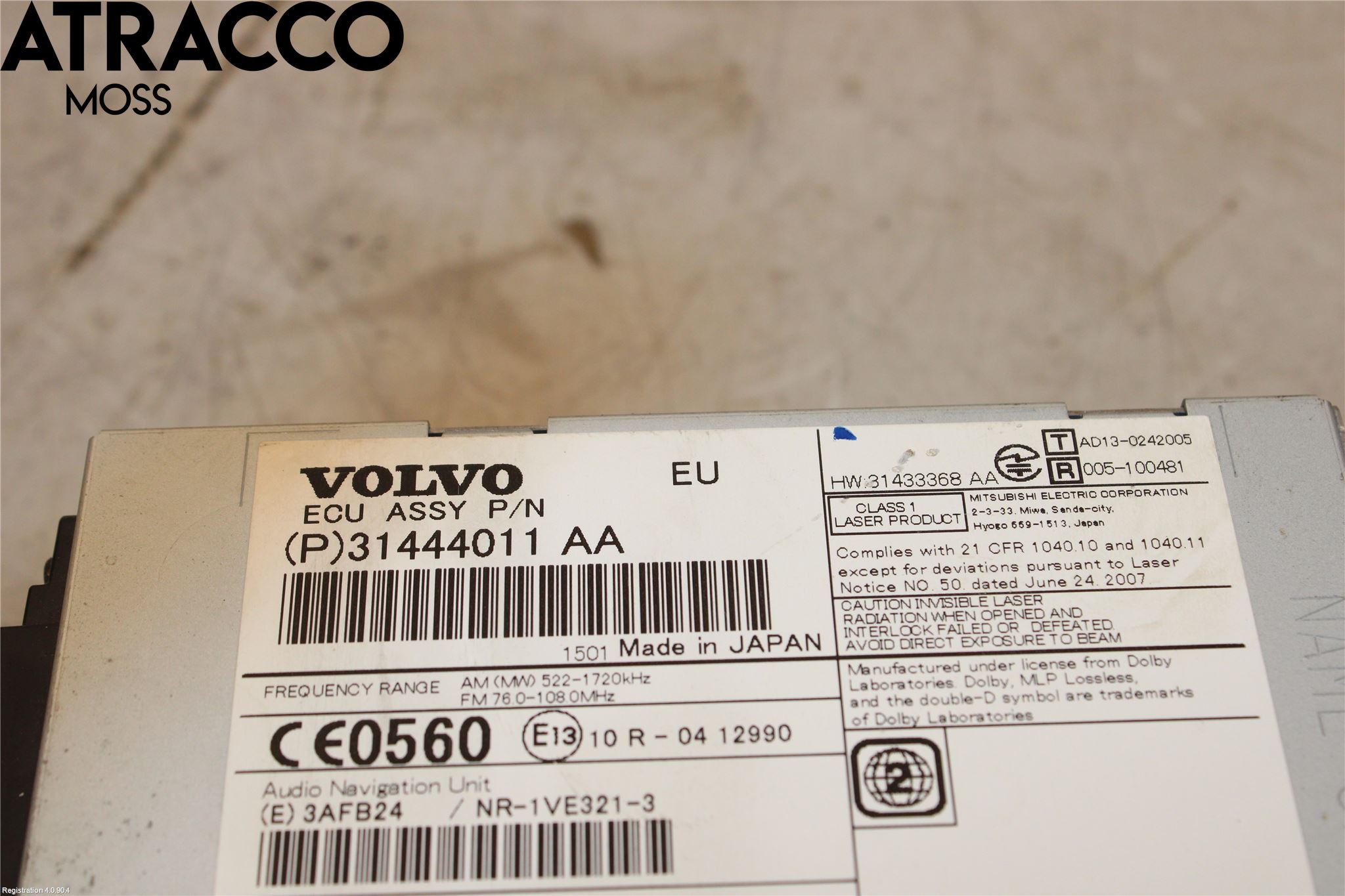 Volvo V40 12-19 Stereo Radio Med Cd