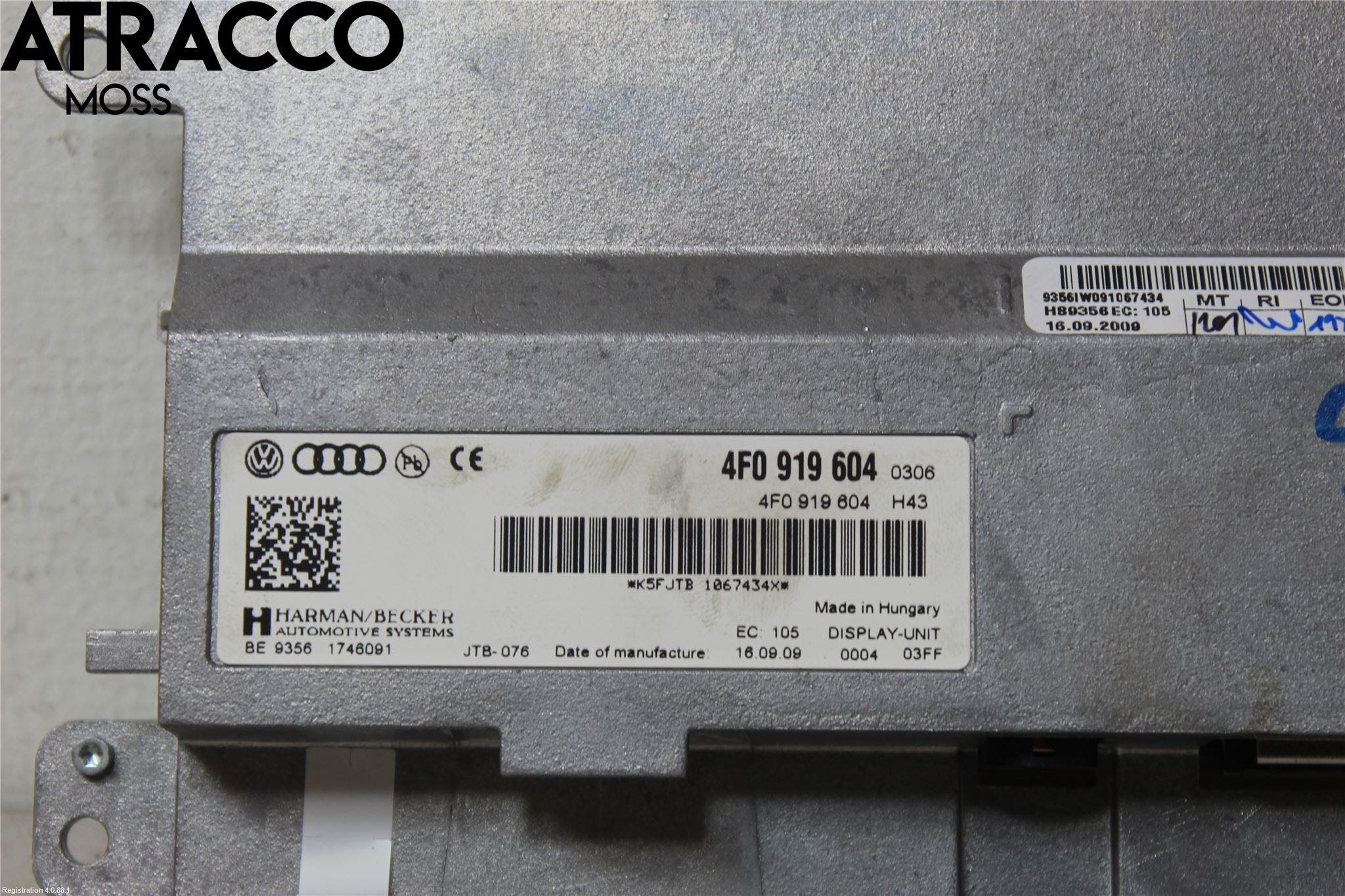 Audi A4/S4 08-11 Multifunktionsdisplay