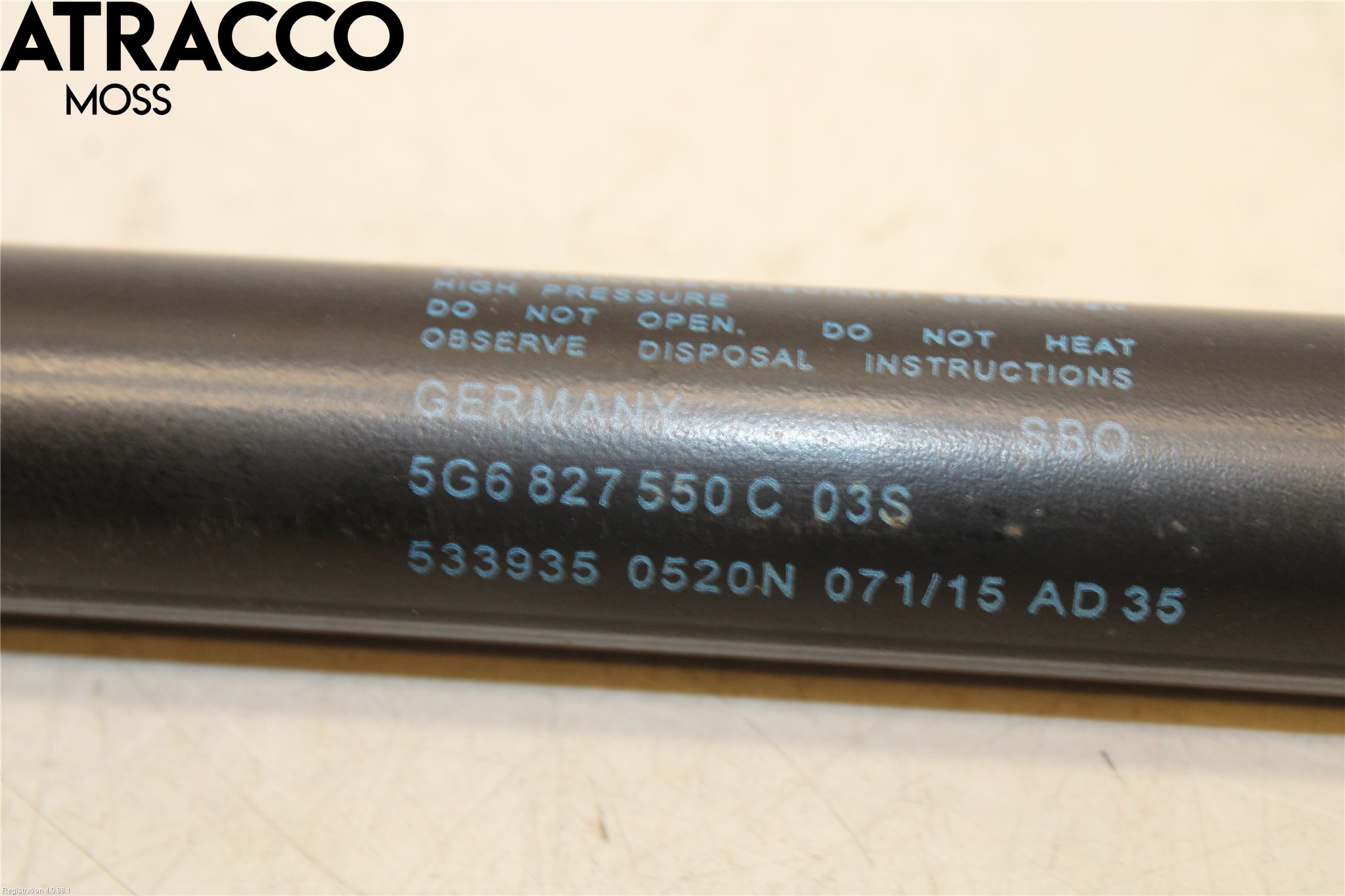 Volkswagen VW GOLF / E-GOLF VII 13-20 Bakluke Demper-Gassfjær