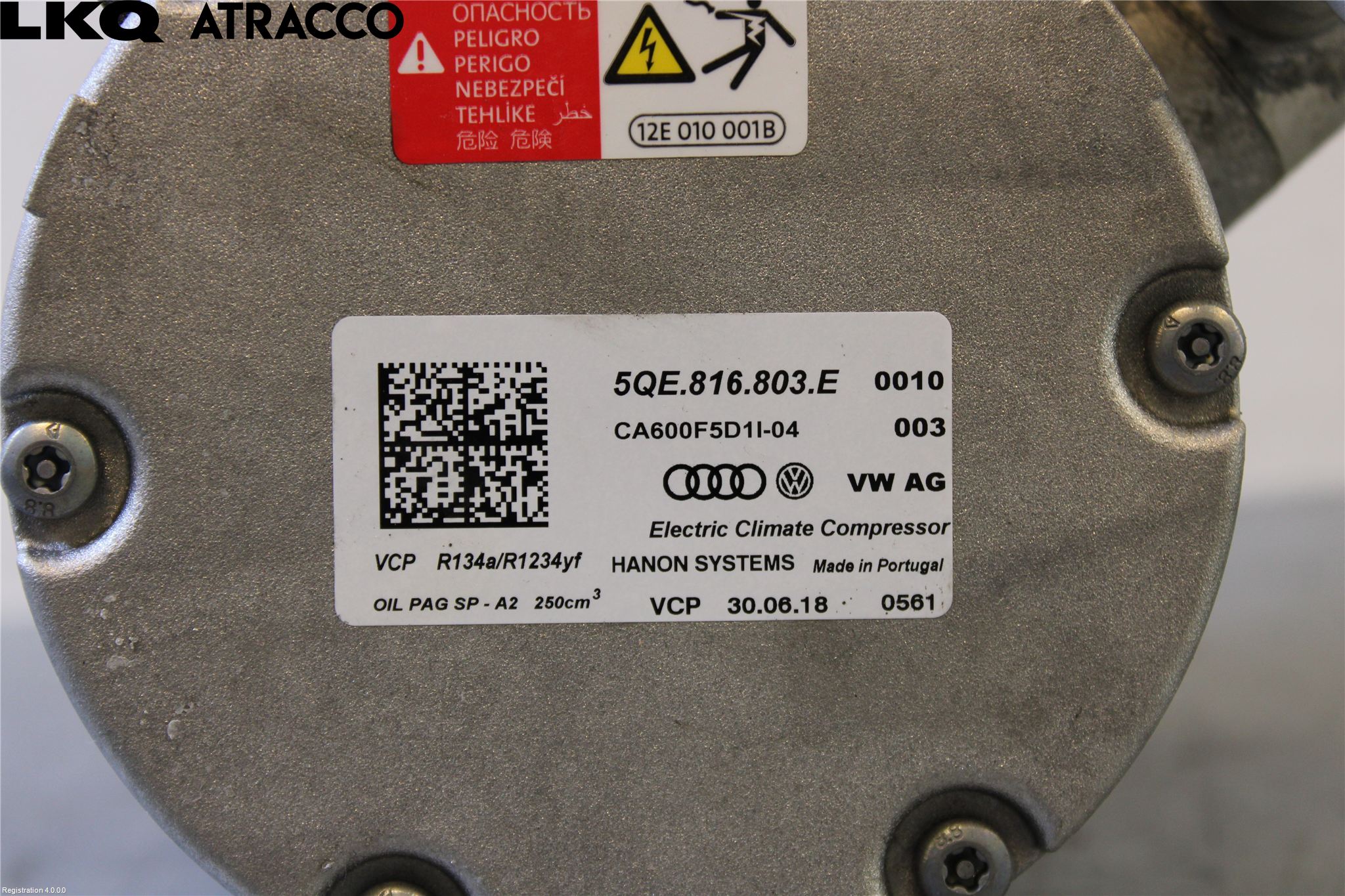 Volkswagen VW GOLF / E-GOLF VII 13-20 Varme Ac Kompressor