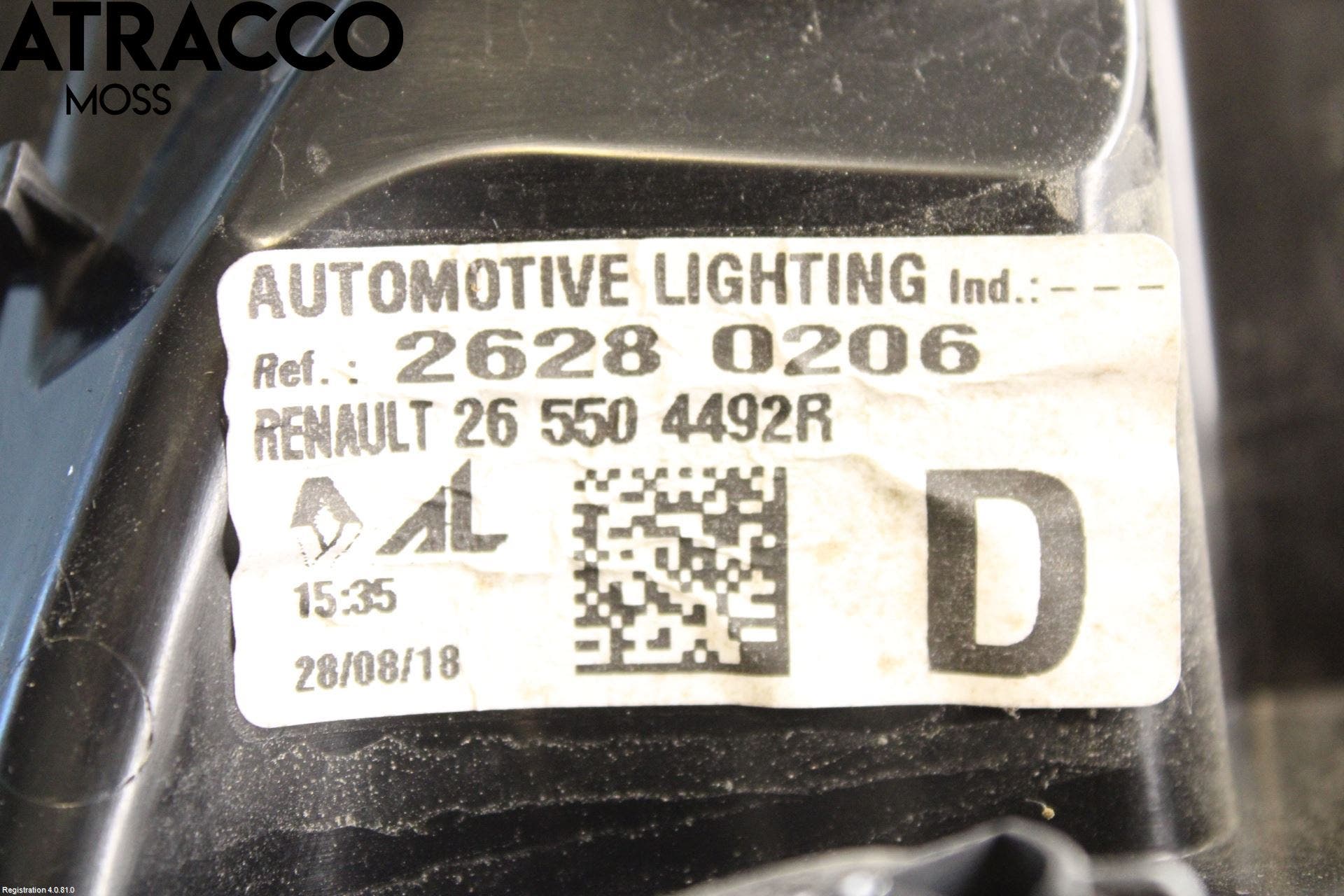 Renault ZOE/E-TECH 13- Baklykt Høyre