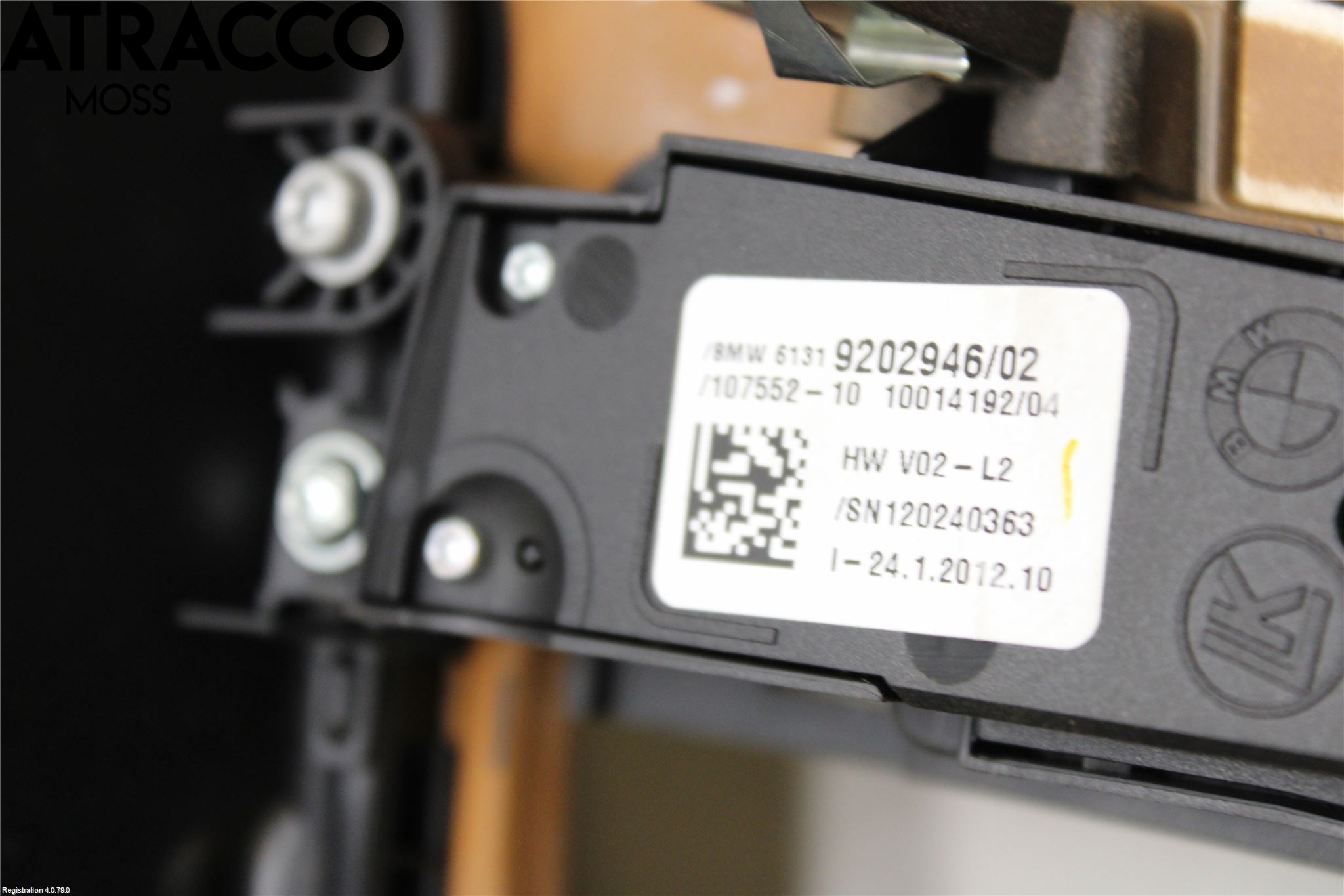 BMW 5 F10/F11/F18 09-17 Innr Konsoll-Lomme