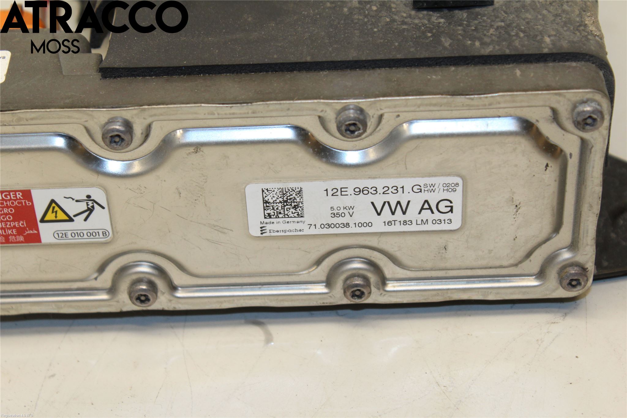 Volkswagen VW GOLF / E-GOLF VII 13-20 Motorvarmer Elektrisk