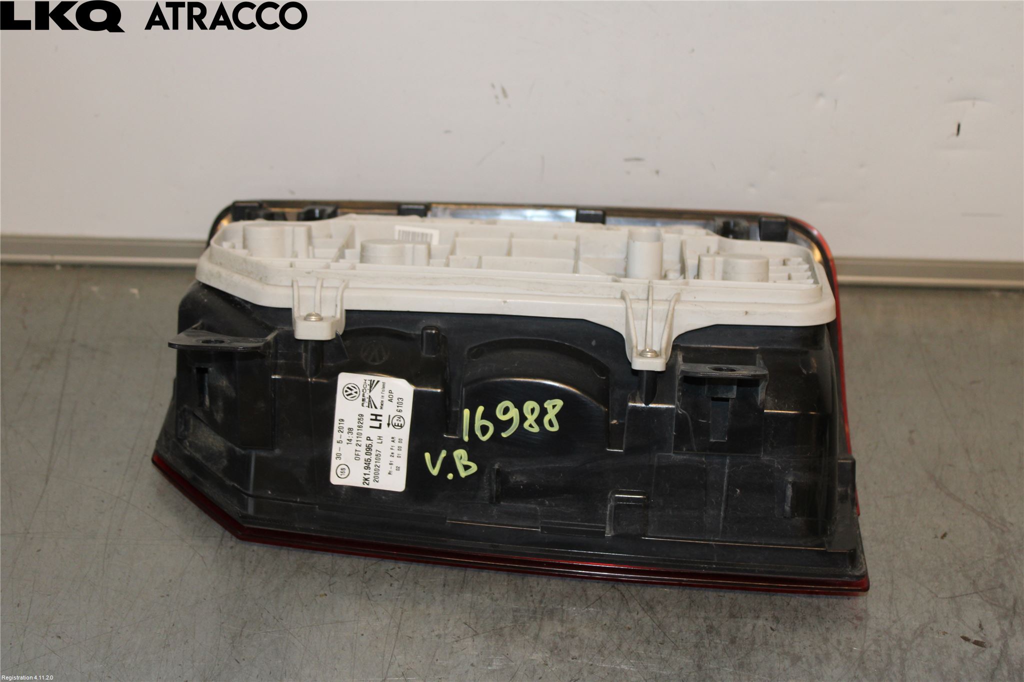 Volkswagen VW CADDY 11-15 Baklykt Venstre