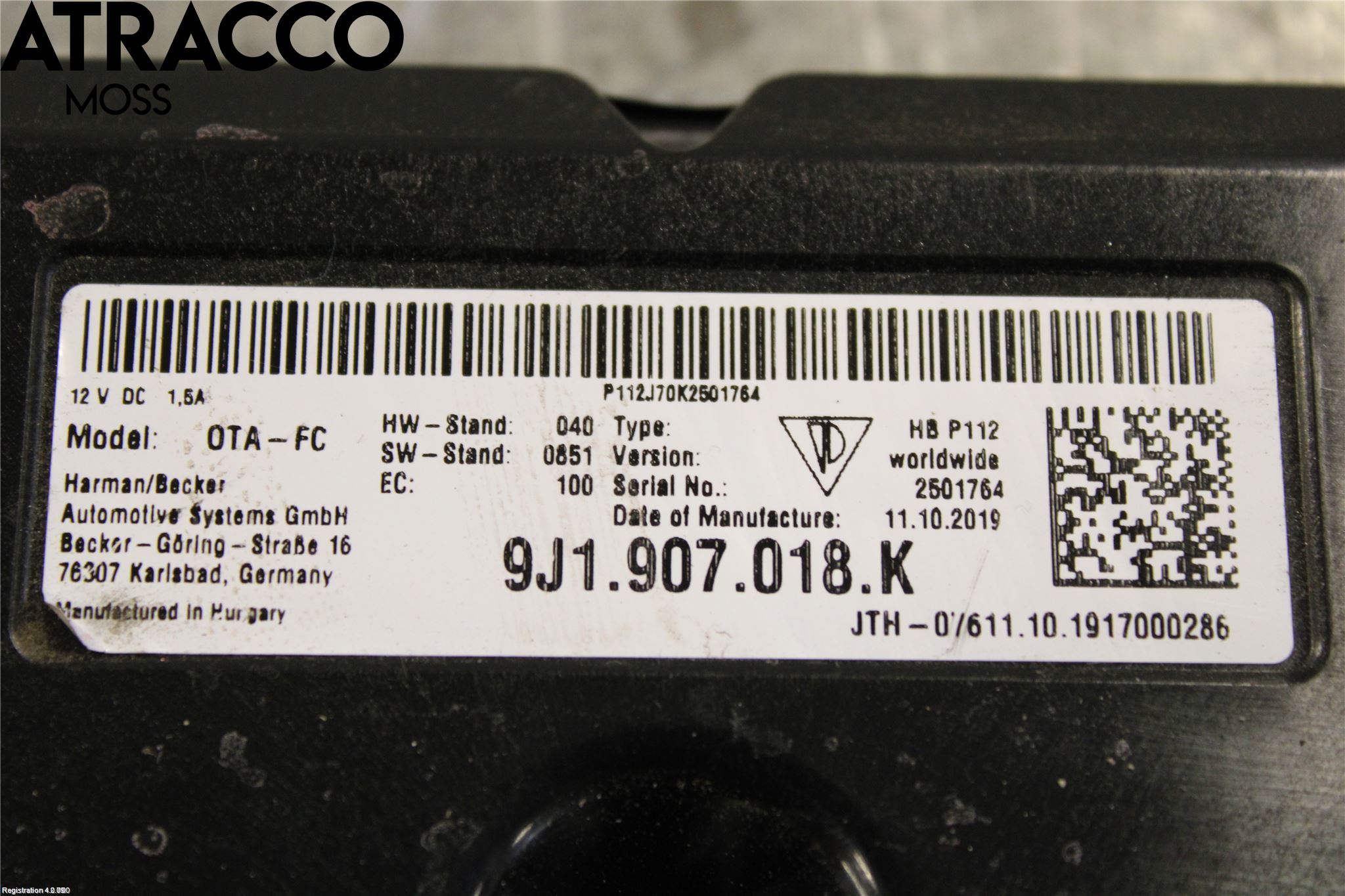 Porsche TAYCAN 20- Styreenhet Øvrig