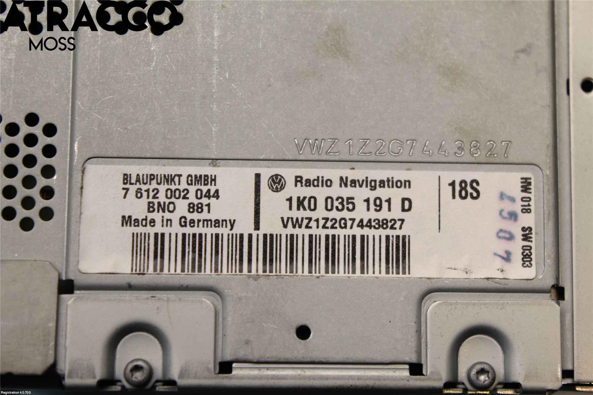 Volkswagen VW TOURAN 03-10 Stereo Radio Med Cd