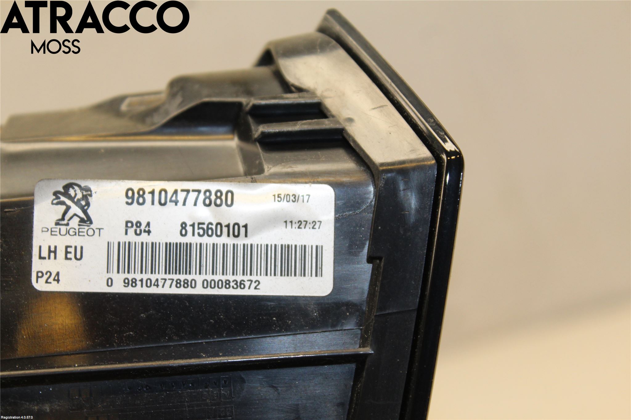 Peugeot 3008 17-24 Baklykt Venstre  På Luke(Indre