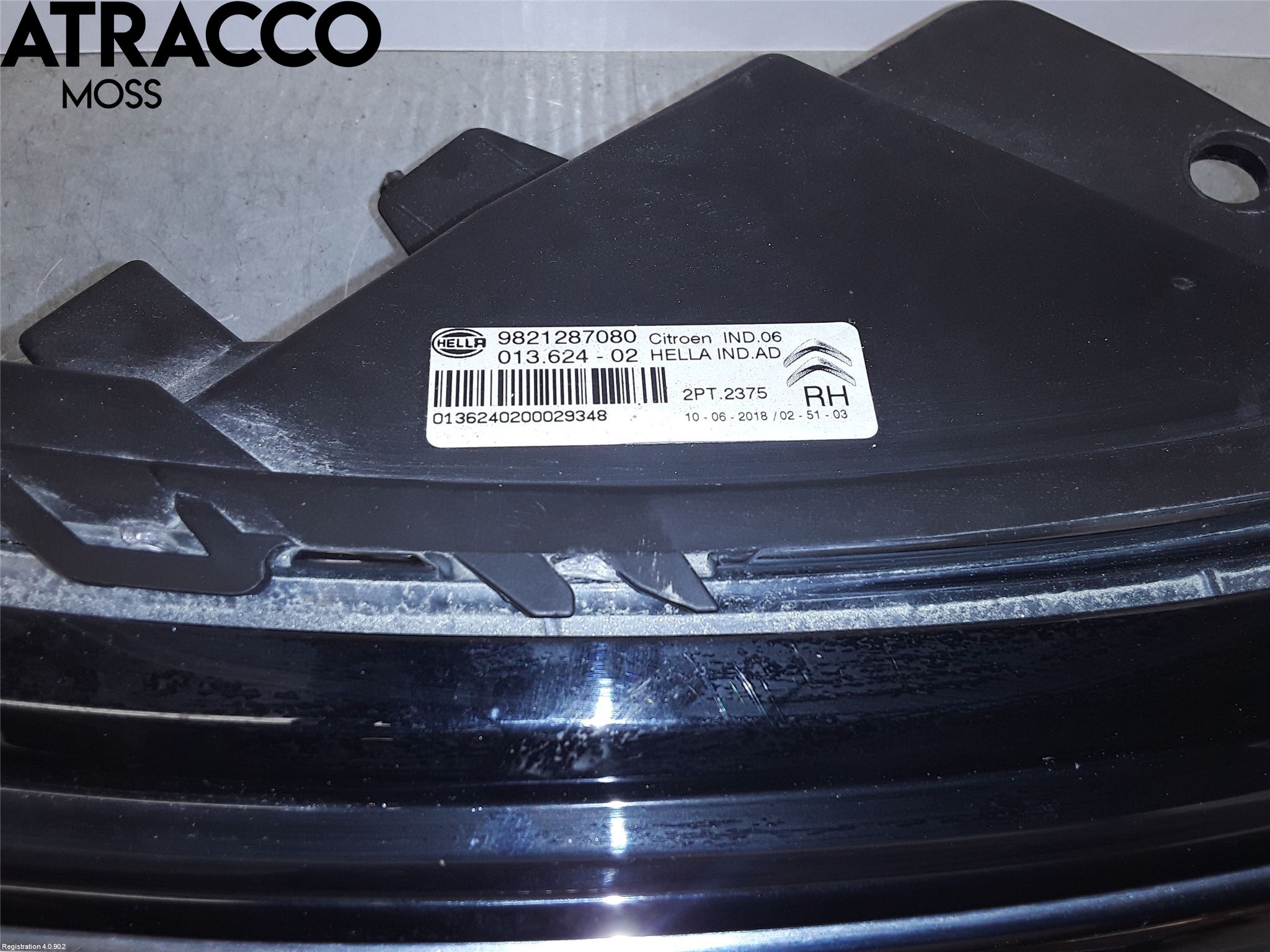 Citroen C4 CACTUS 14-20 Frontlykt Høyre