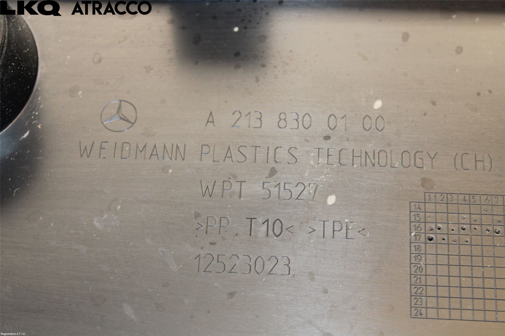 Mercedes-Benz MB E-KLASS (W213) 16-23 Visker Deksel-Grill-Under Frr